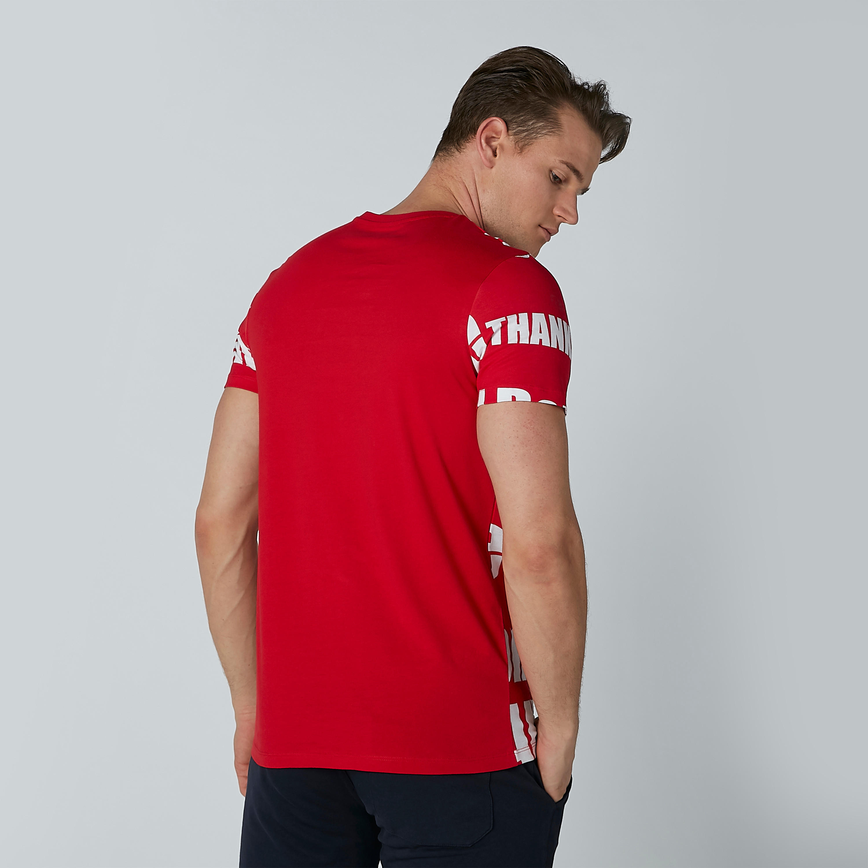 Printed T-shirt with Round Neck and Short Sleeves-men-clothing-tshirtsandpolos-tshirts-image-4