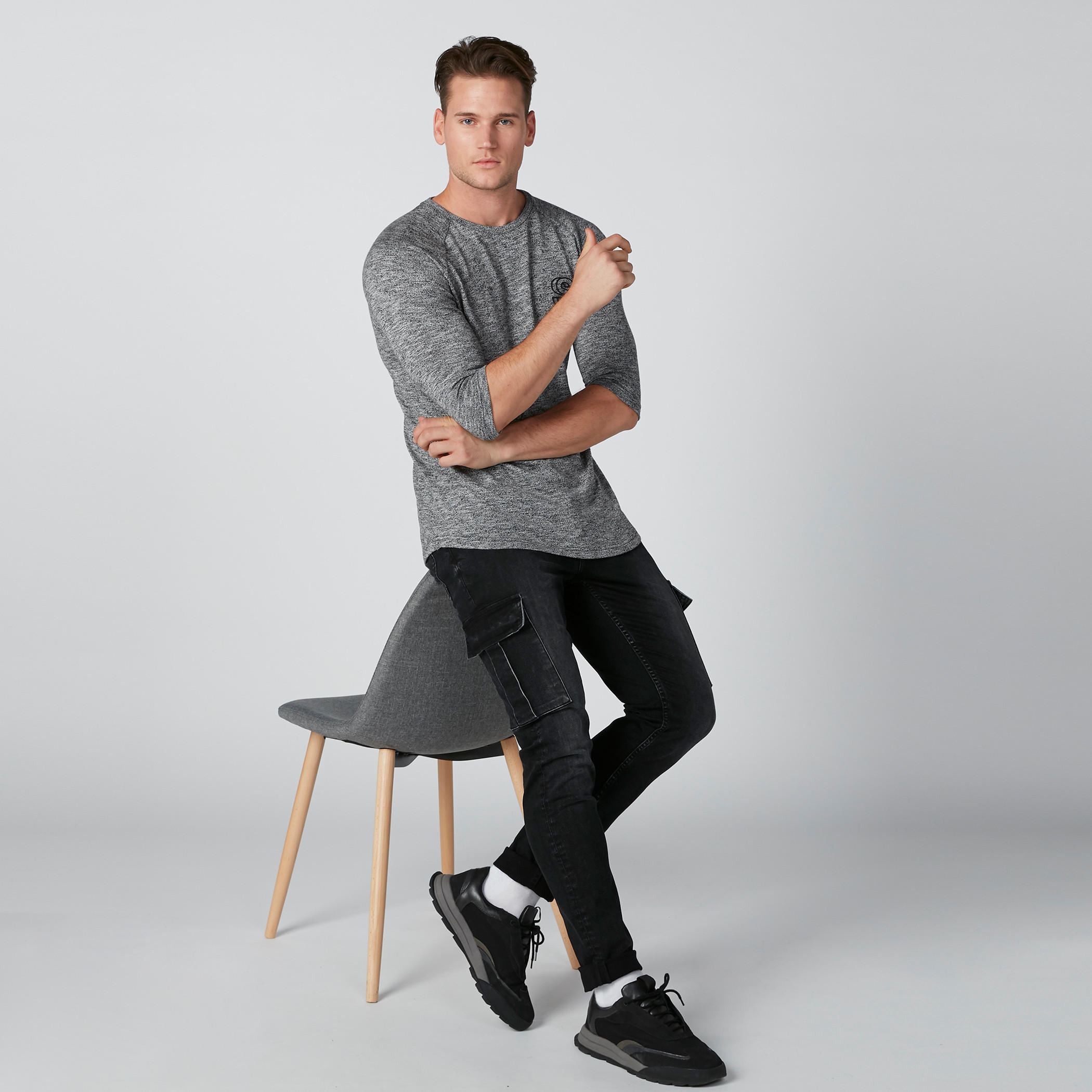 Printed T-Shirt with Round Neck and Raglan Sleeves-men-clothing-tshirtsandpolos-tshirts-image-2