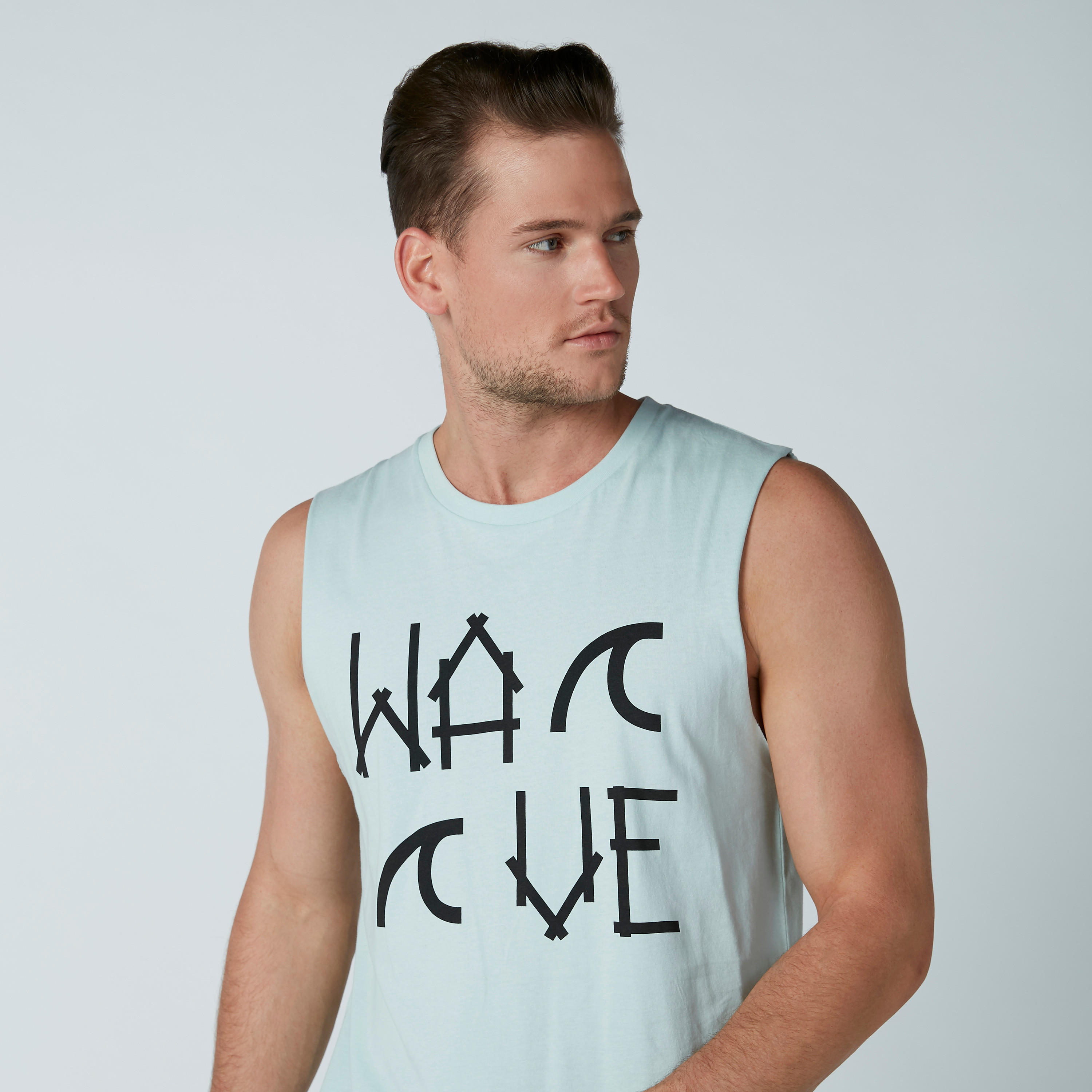 Printed Sleeveless T-Shirt with Round Neck-men-clothing-tshirtsandpolos-tshirts-image-2