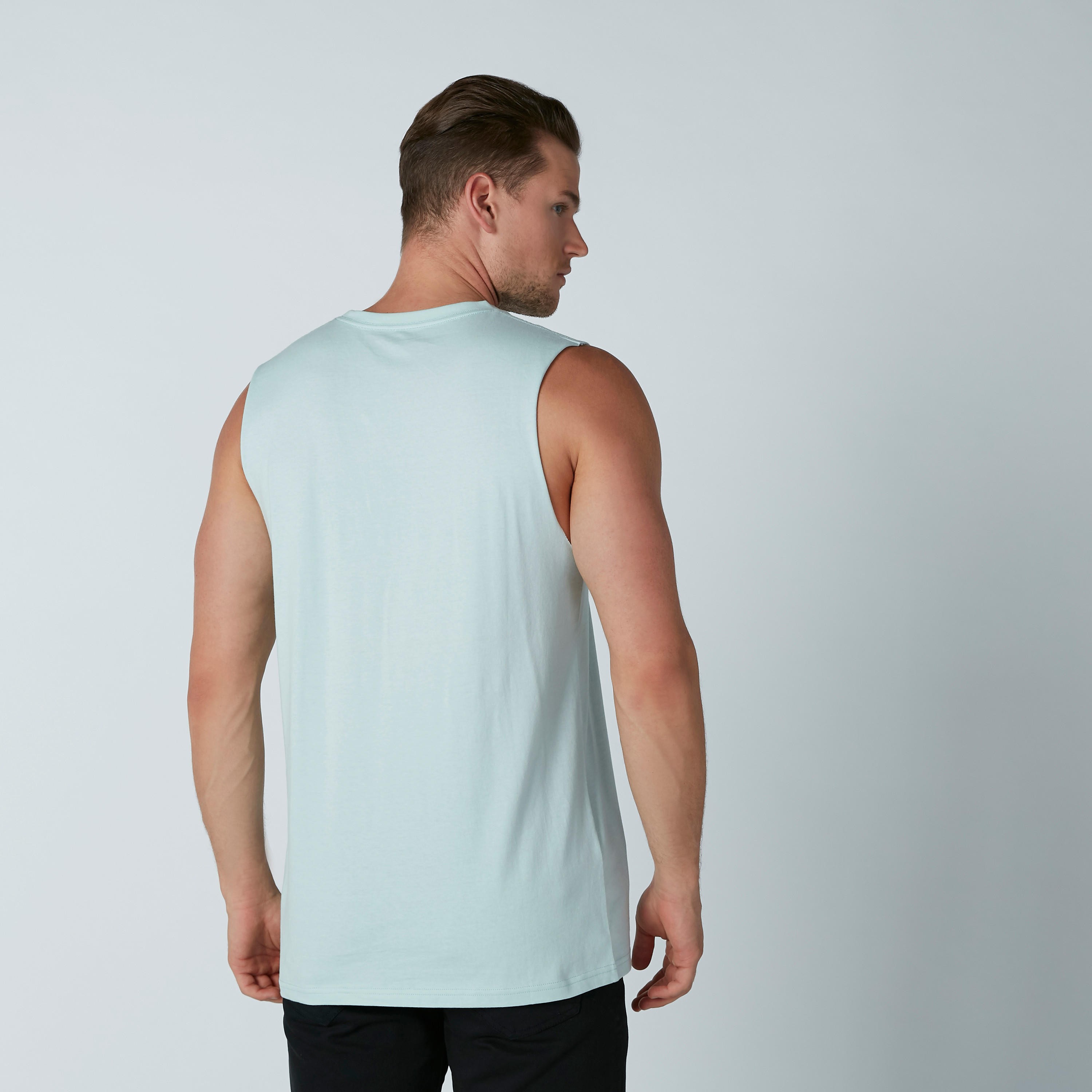 Printed Sleeveless T-Shirt with Round Neck-men-clothing-tshirtsandpolos-tshirts-image-3
