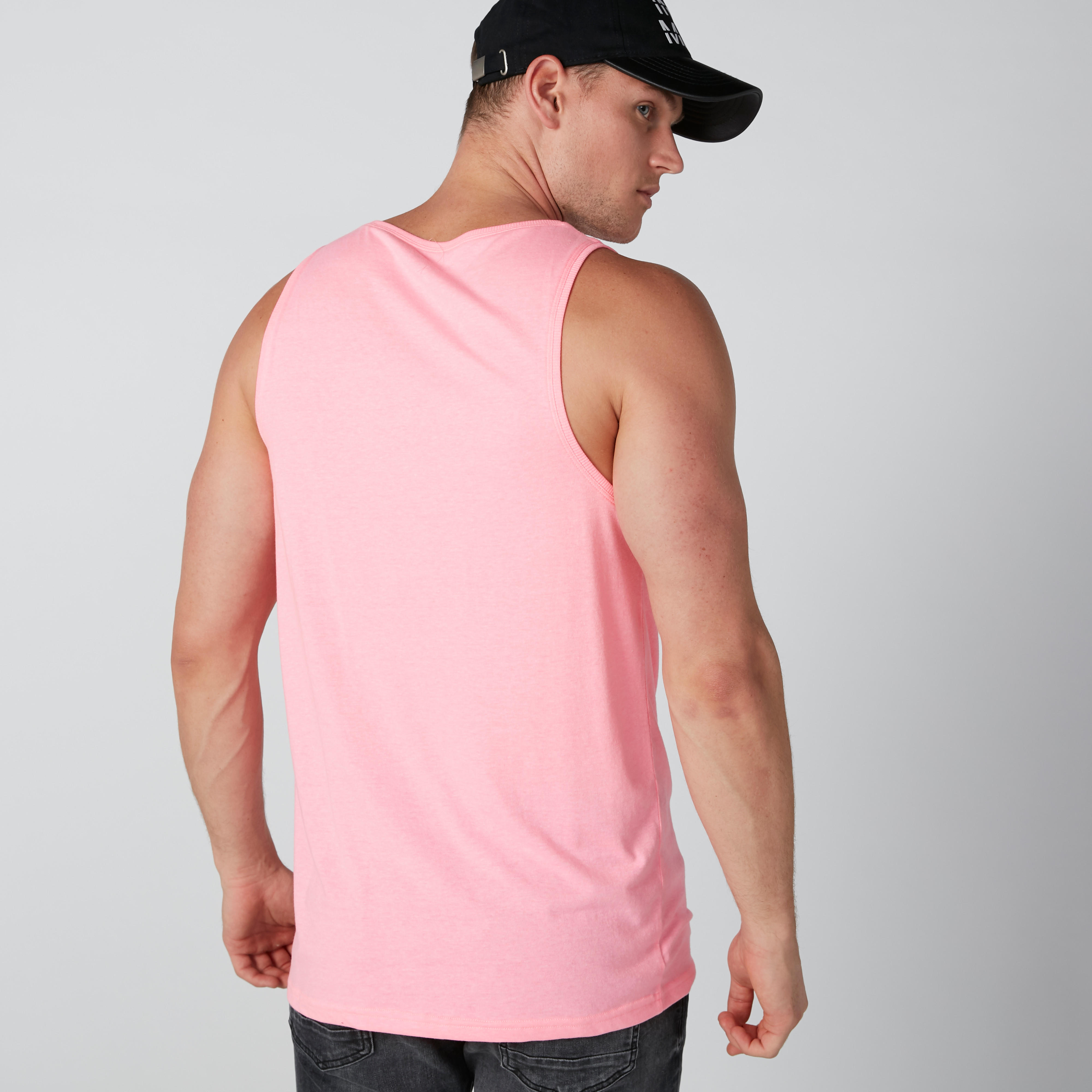 Printed Sleeveless T-Shirt with Round Neck-men-clothing-tshirtsandpolos-vests-image-3