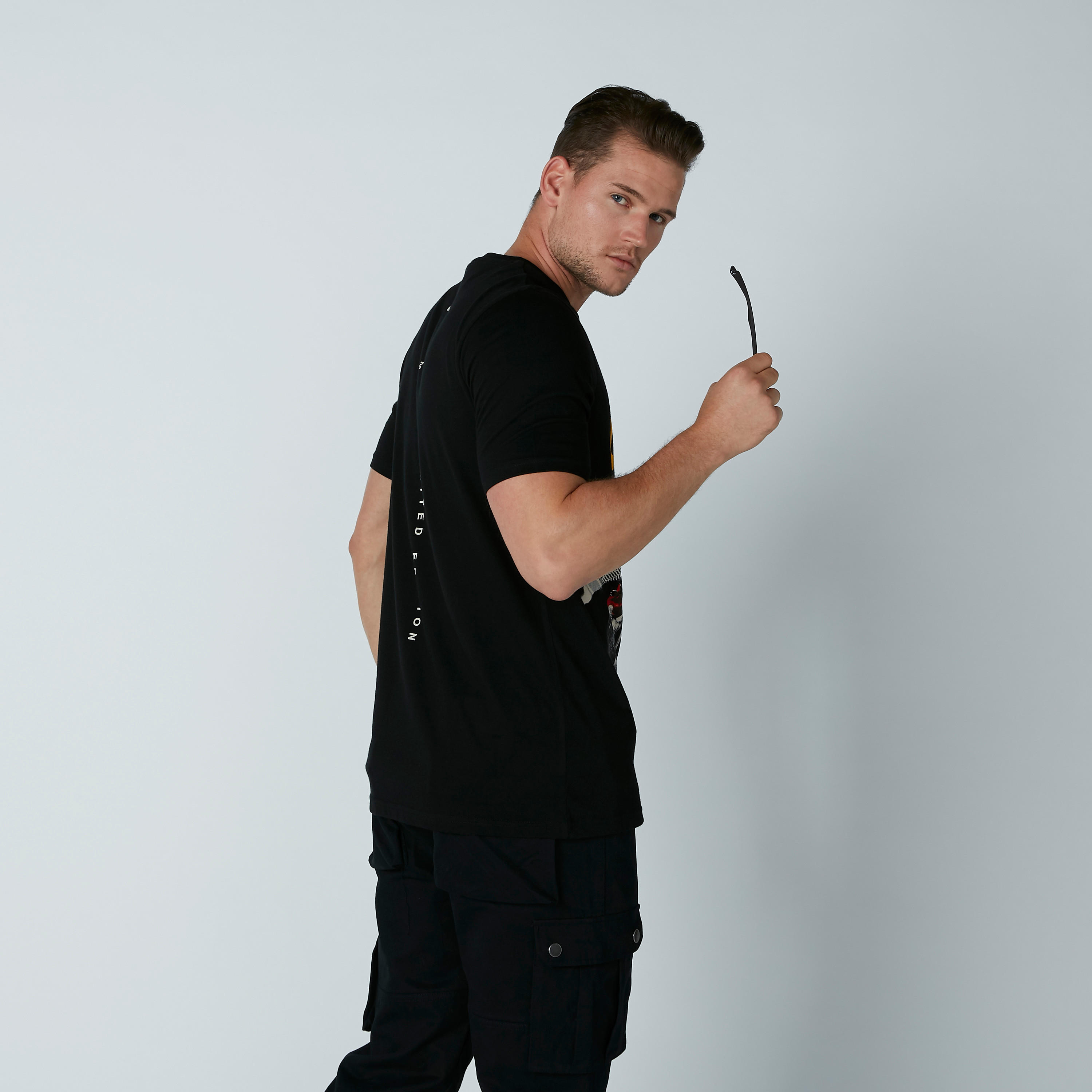 Sustainable Printed T-Shirt with Round Neck and Short Sleeves-men-clothing-tshirtsandpolos-tshirts-image-3