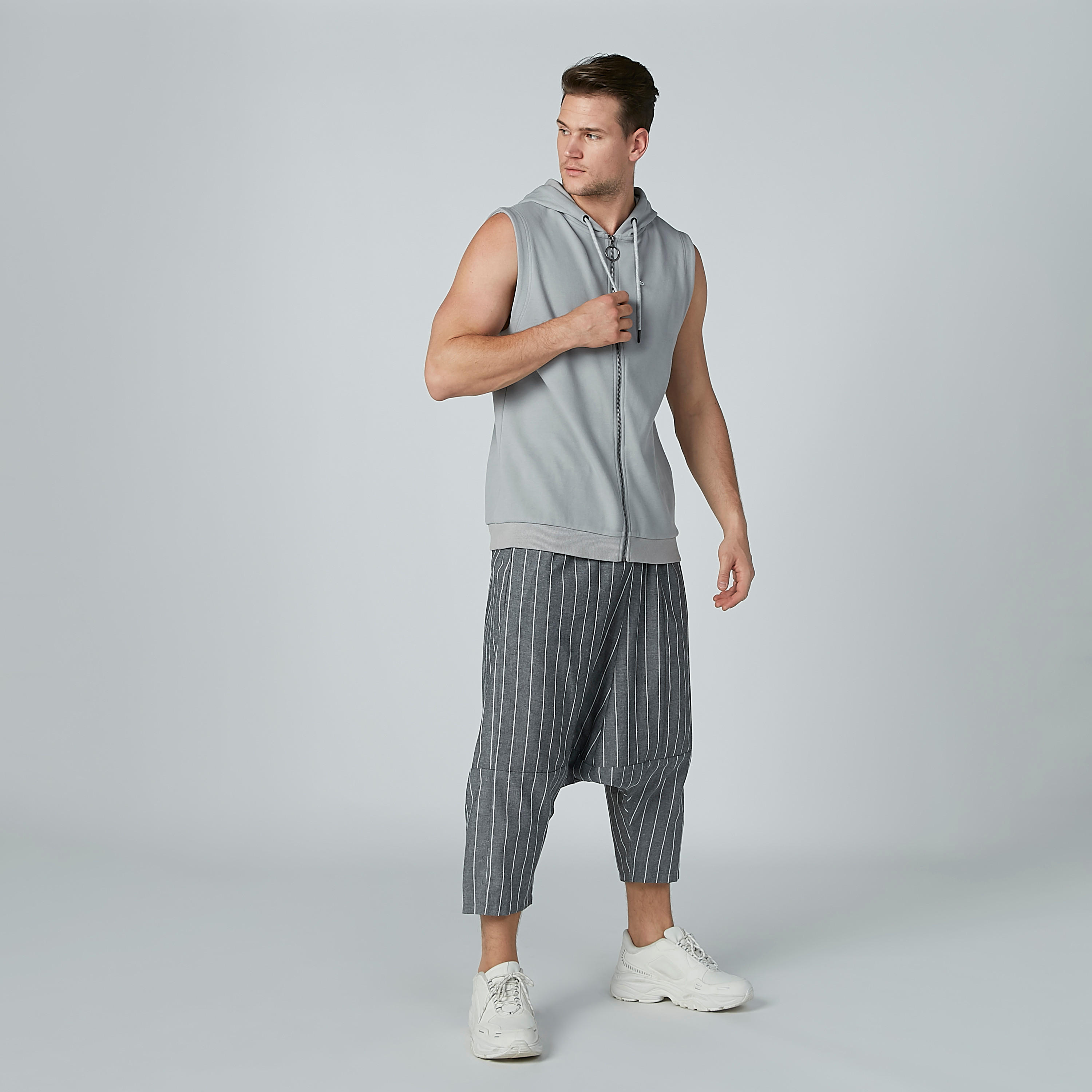 Striped Shorts with Drawstring Closure-men-clothing-bottoms-shorts-image-3