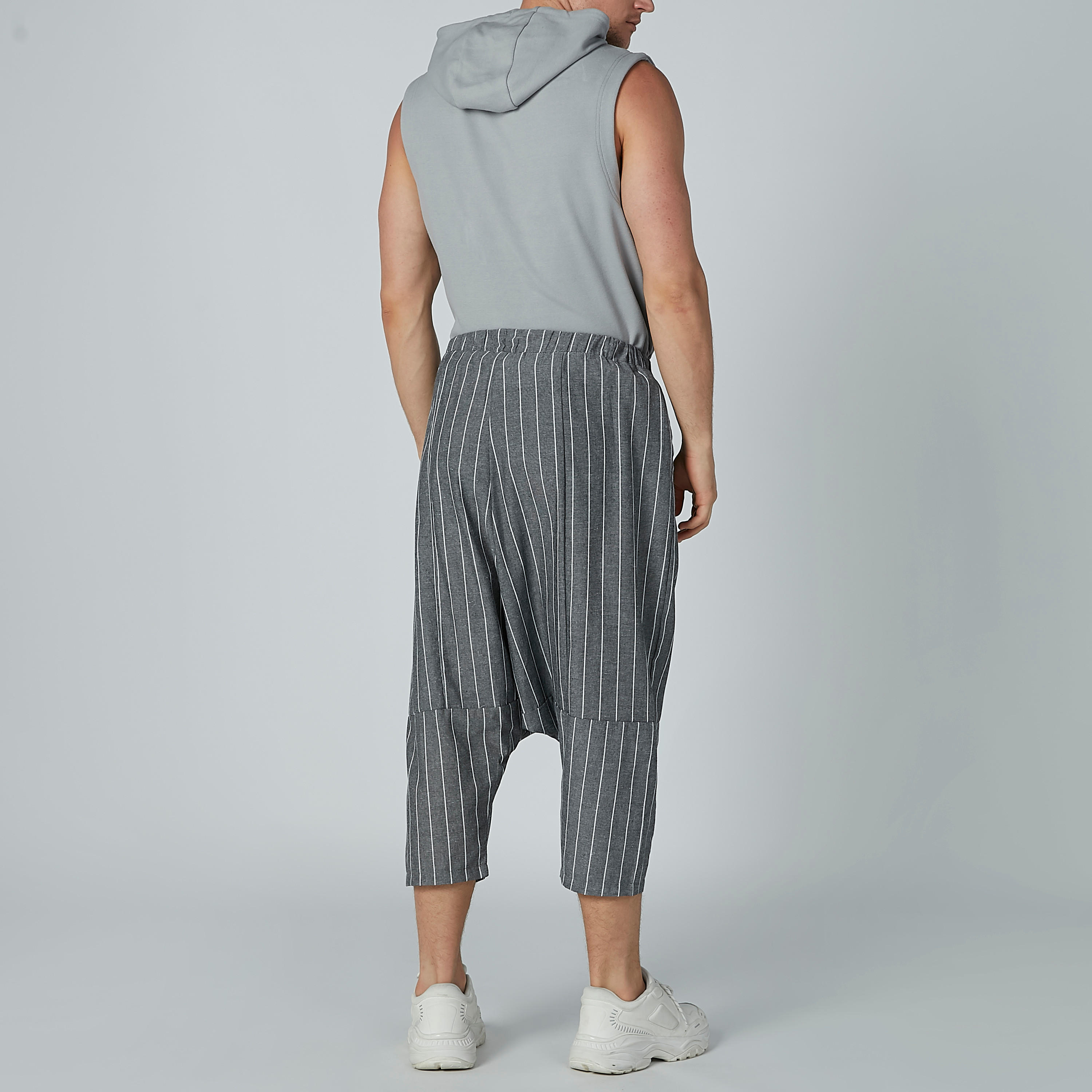 Striped Shorts with Drawstring Closure-men-clothing-bottoms-shorts-image-4