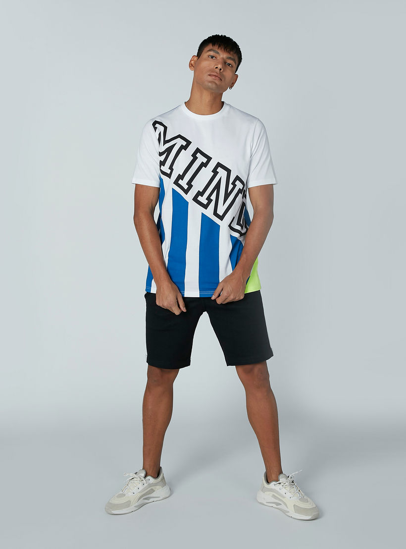 Printed T-shirt with Crew Neck and Short Sleeves-men-clothing-tshirtsandpolos-tshirts-image-1