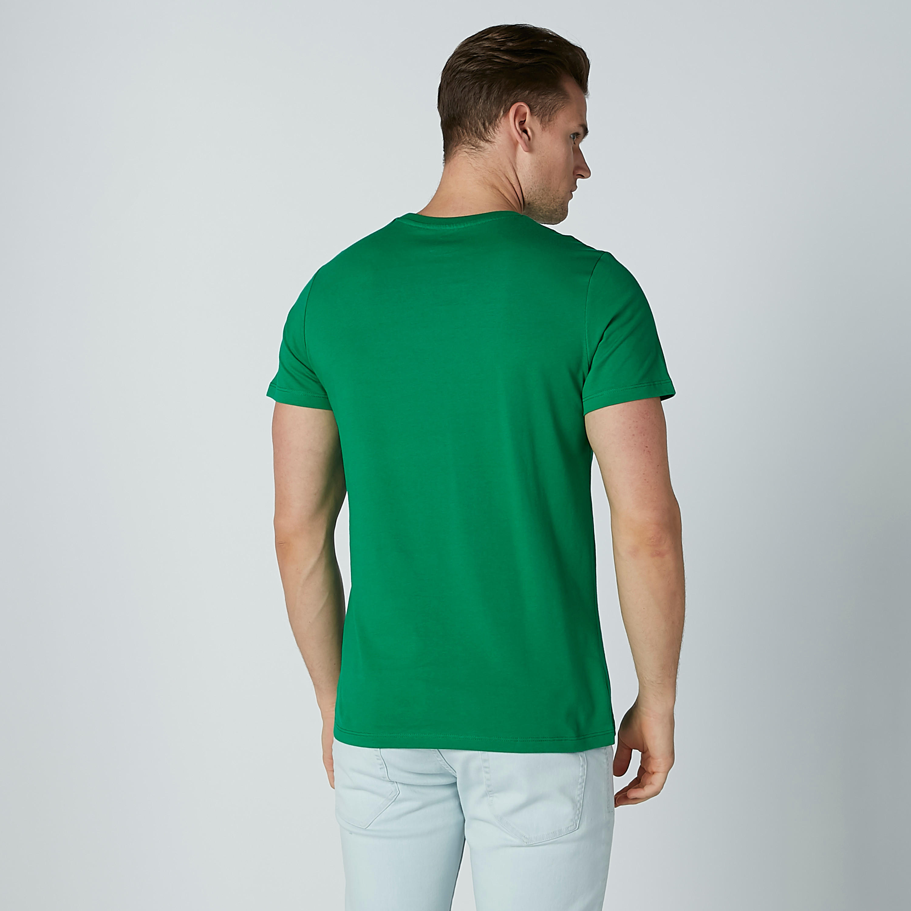 Printed Round Neck T-shirt with Short Sleeves-men-clothing-tshirtsandpolos-tshirts-image-3