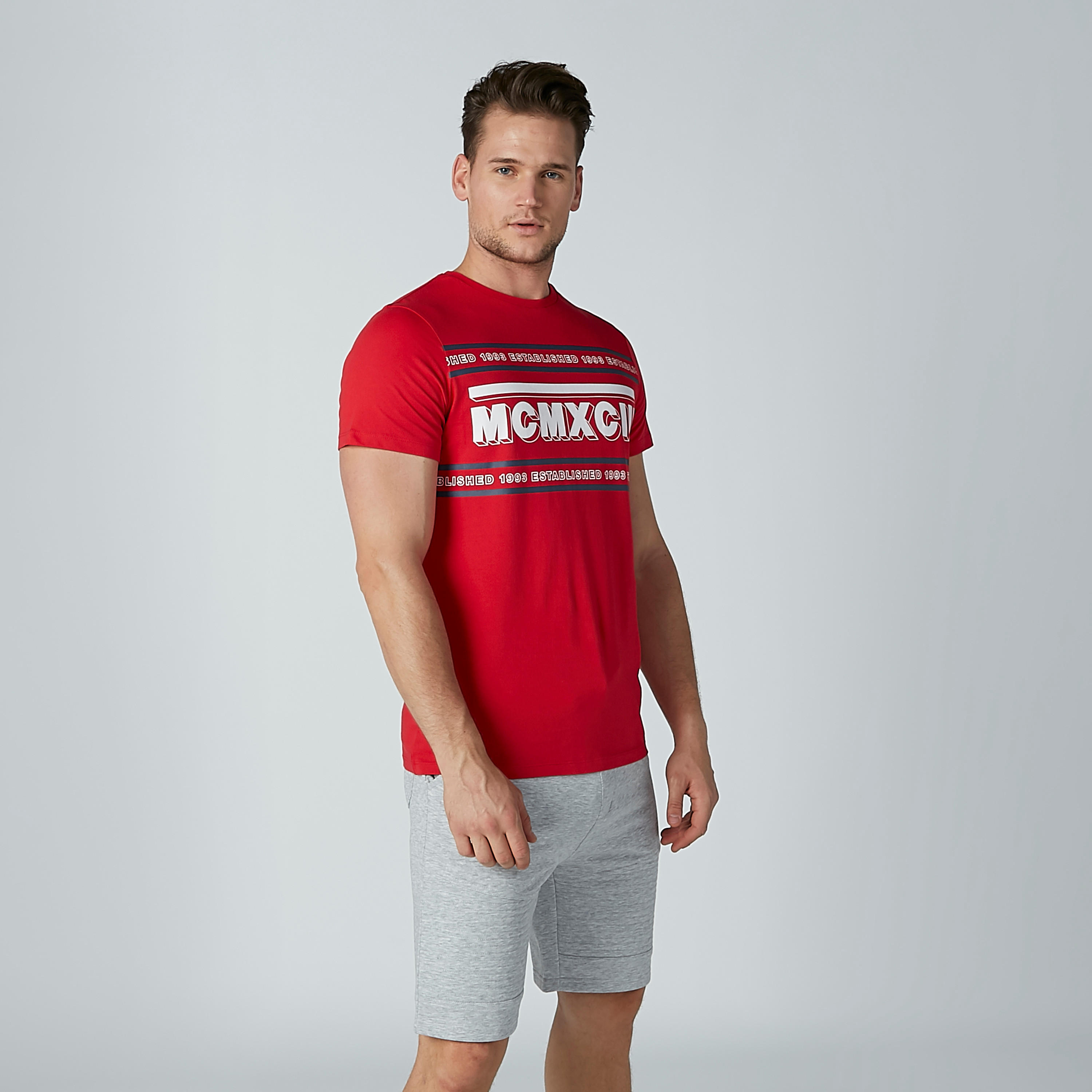 Printed Round Neck T-shirt with Short Sleeves-men-clothing-tshirtsandpolos-tshirts-image-3