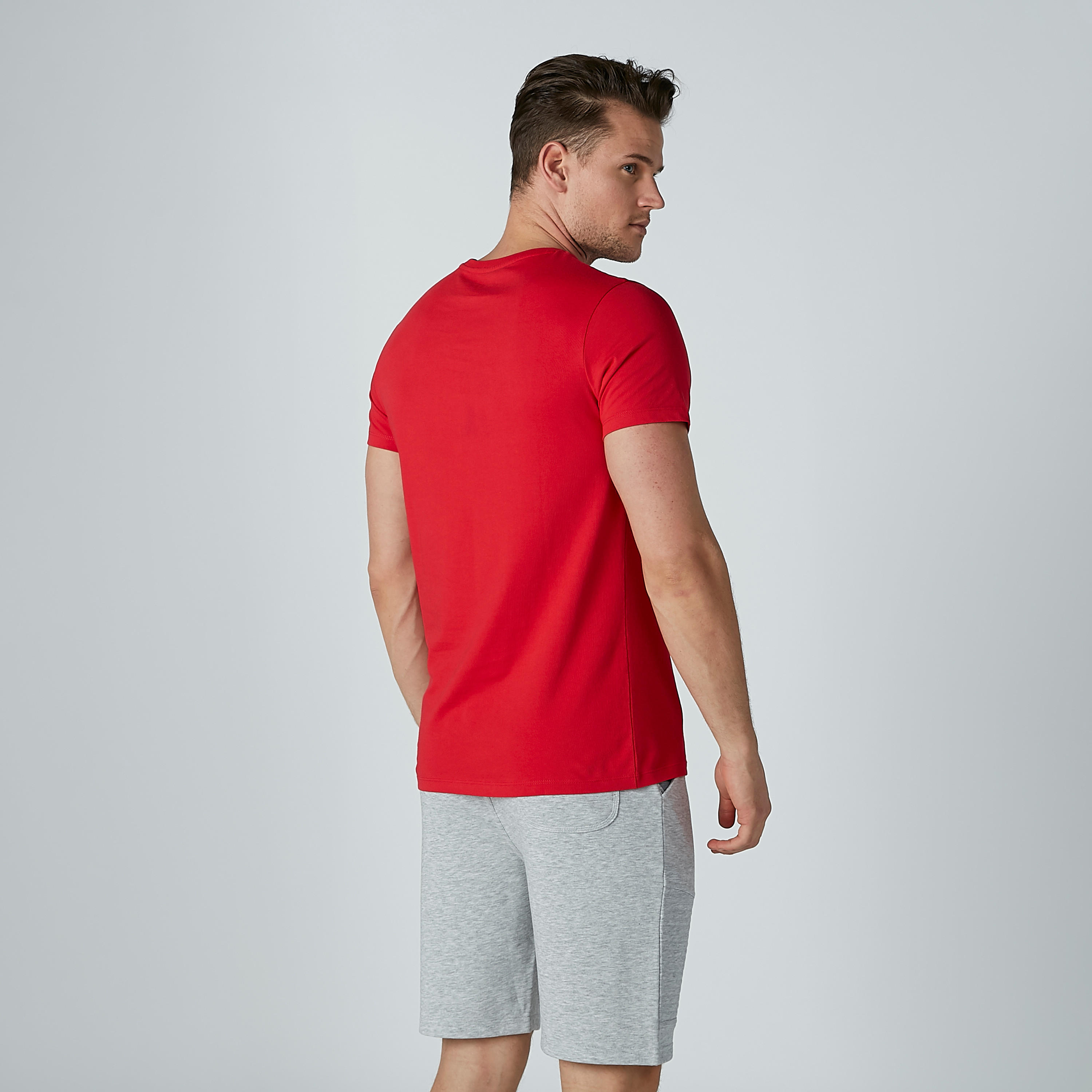 Printed Round Neck T-shirt with Short Sleeves-men-clothing-tshirtsandpolos-tshirts-image-4