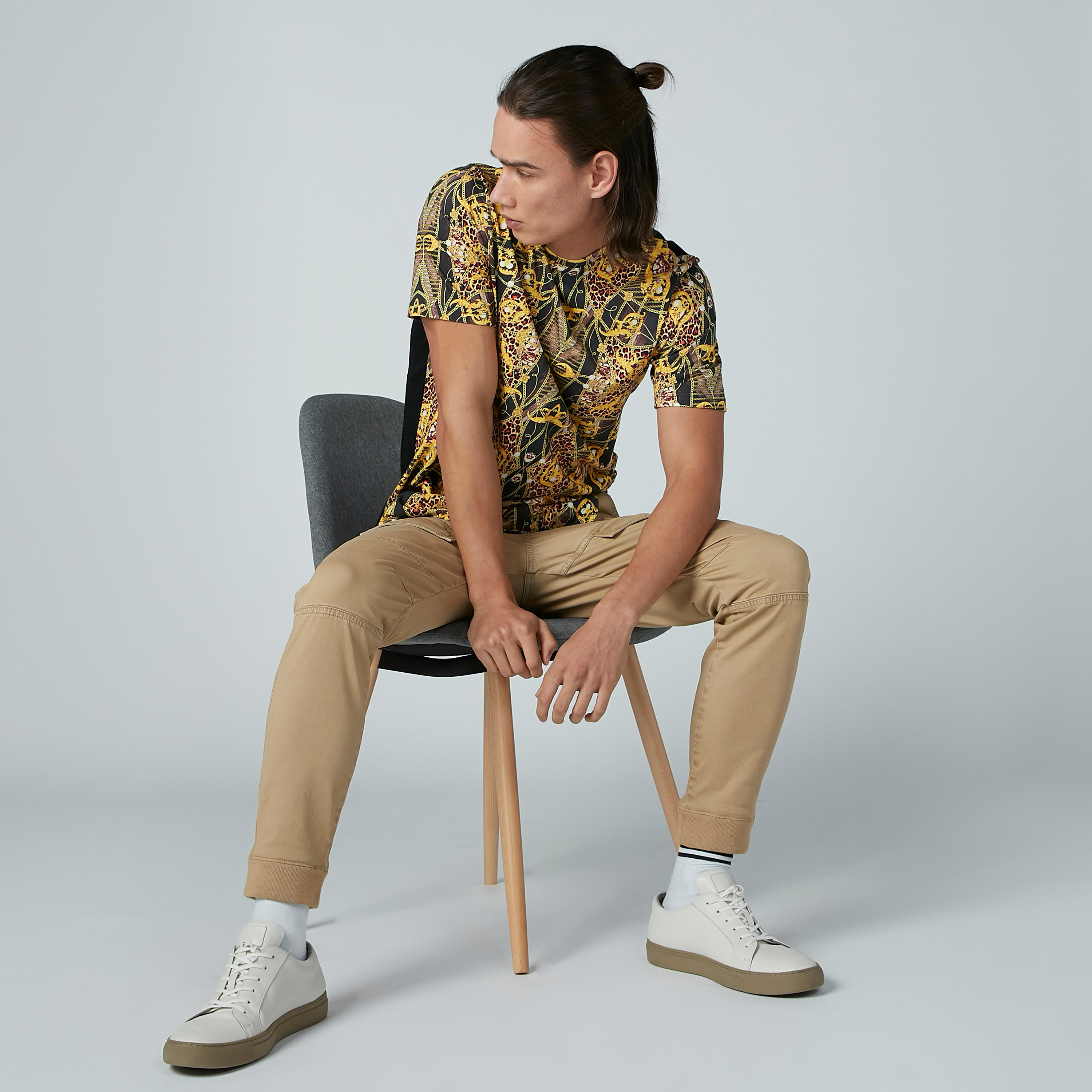 Printed T-Shirt with Short Sleeves-men-clothing-tshirtsandpolos-tshirts-image-1