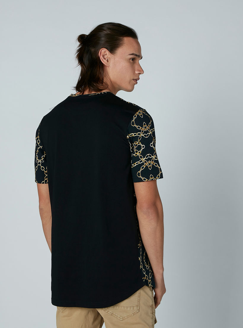 تيشيرت بطبعات وياقة مستديرة وأكمام قصيرة-men-clothing-tshirtsandpolos-tshirts-image-1