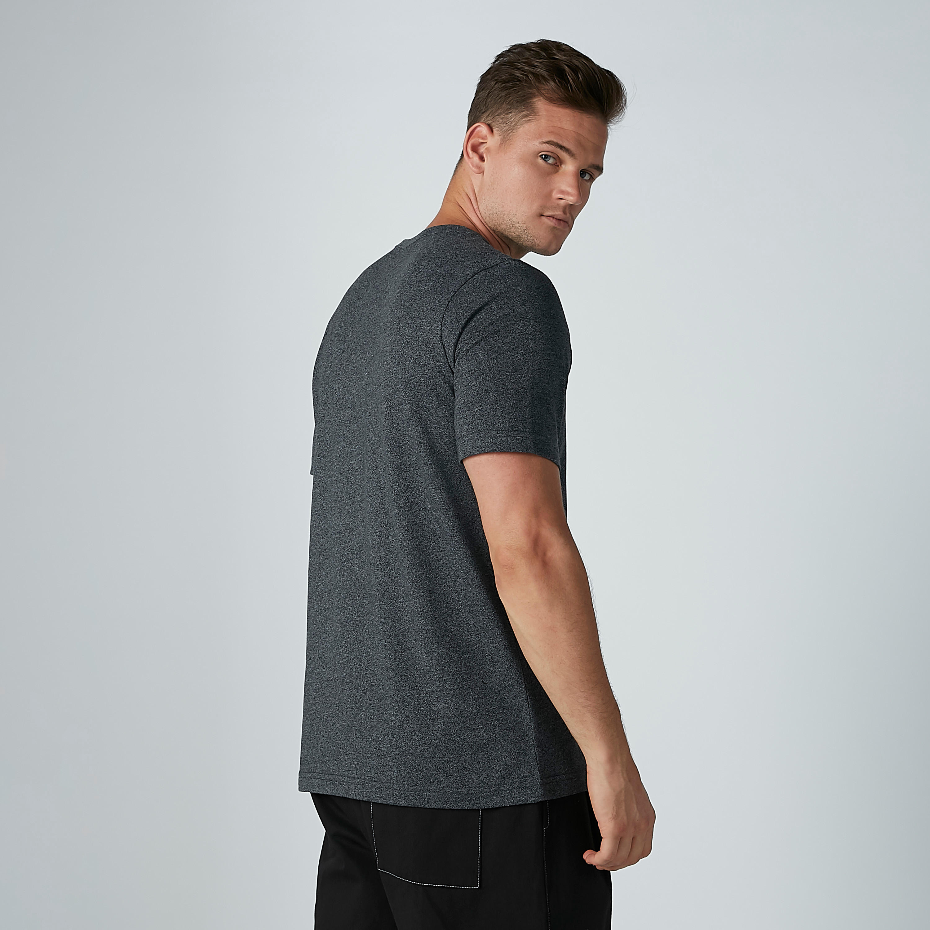 Solid T-shirt with Short Sleeves and Round Neck-men-clothing-tshirtsandpolos-tshirts-image-3