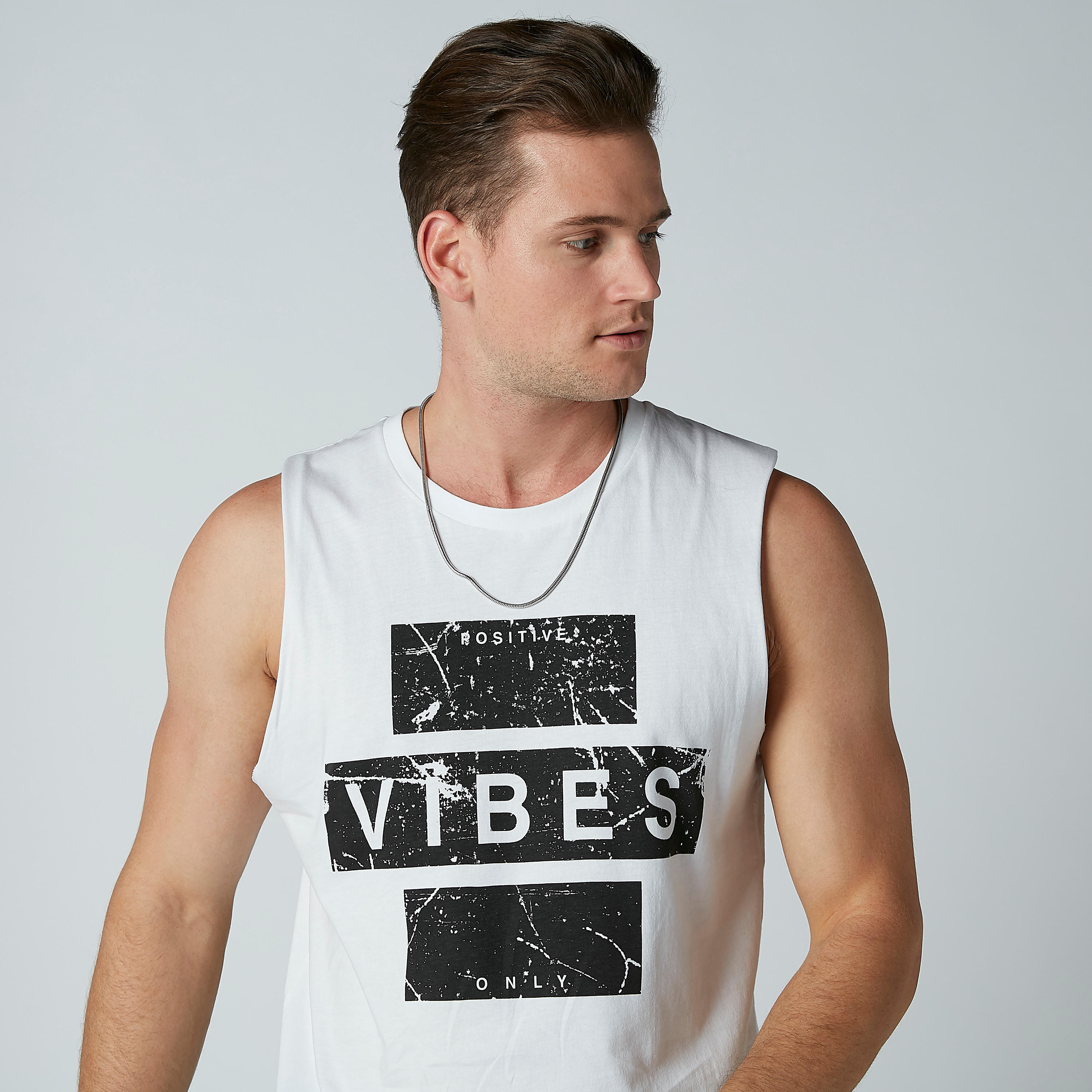 Printed Sleeveless T-shirt with Round Neck-men-clothing-tshirtsandpolos-tshirts-image-2