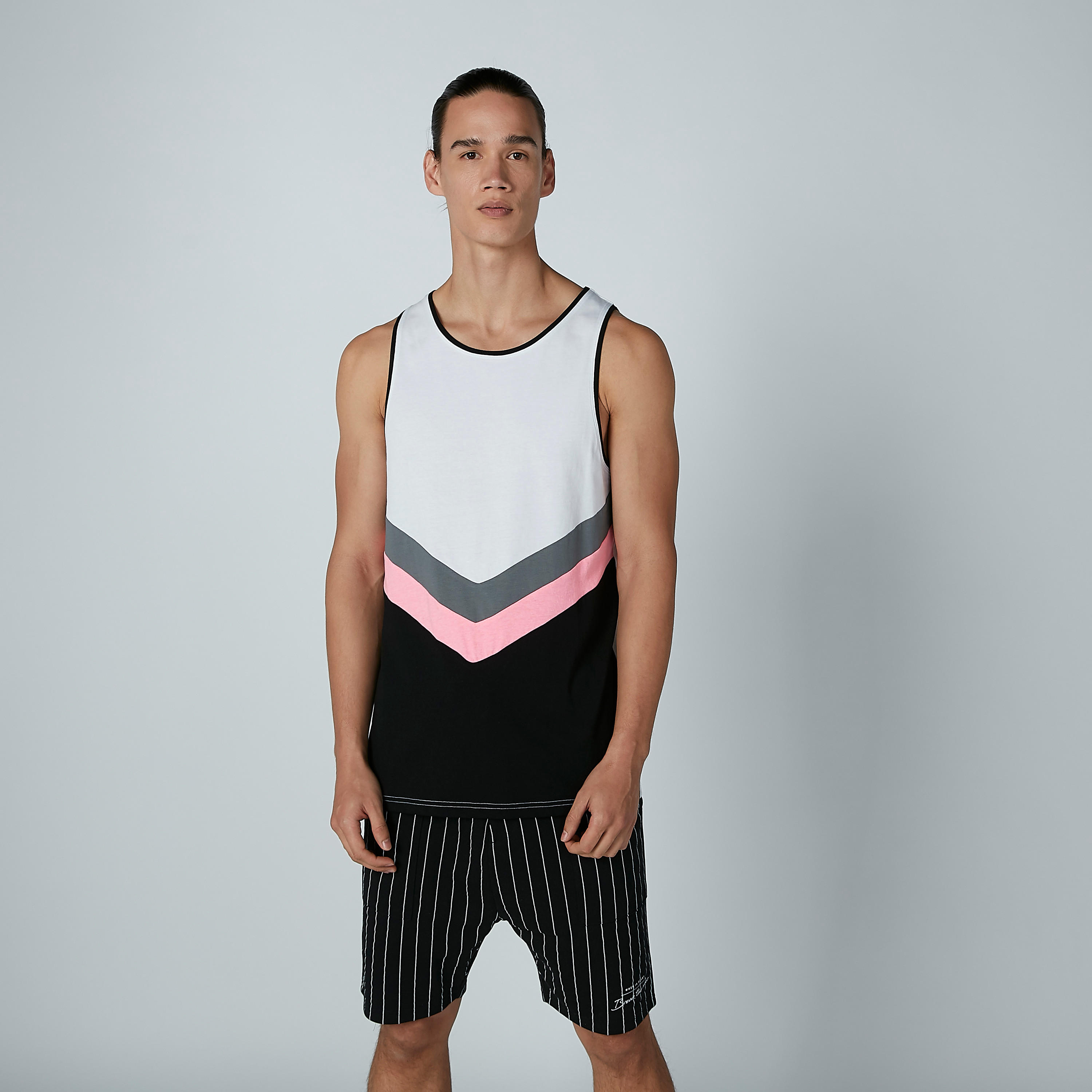 Printed Sleeveless T-shirt with Round Neck-men-clothing-tshirtsandpolos-tshirts-image-2