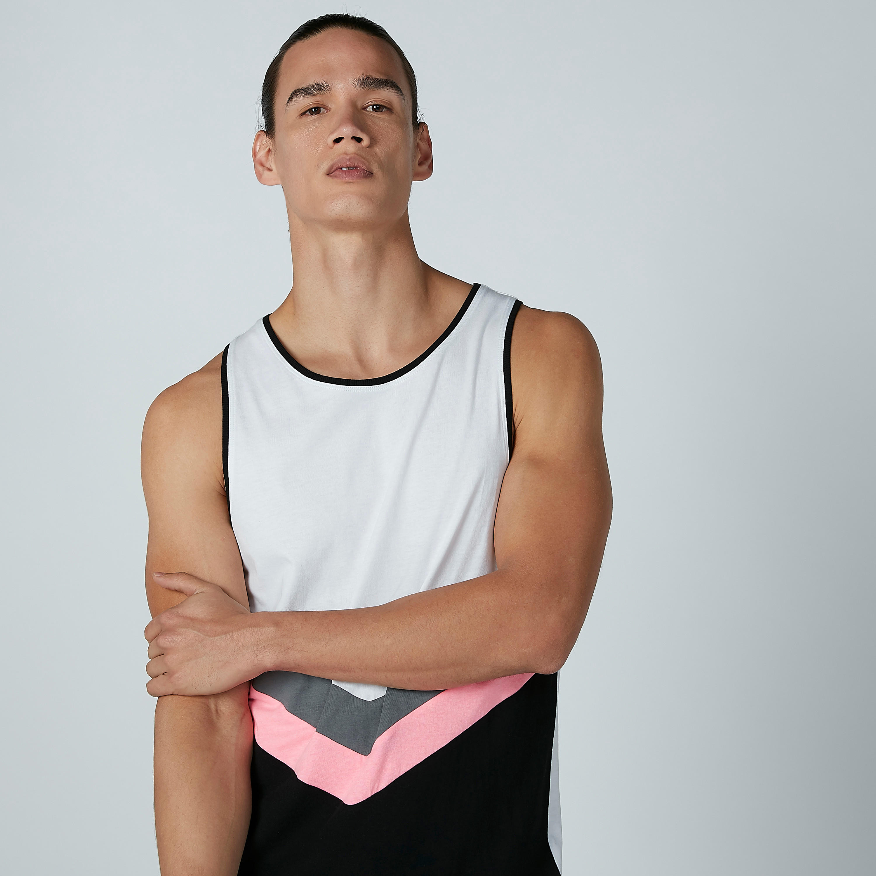 Printed Sleeveless T-shirt with Round Neck-men-clothing-tshirtsandpolos-tshirts-image-3