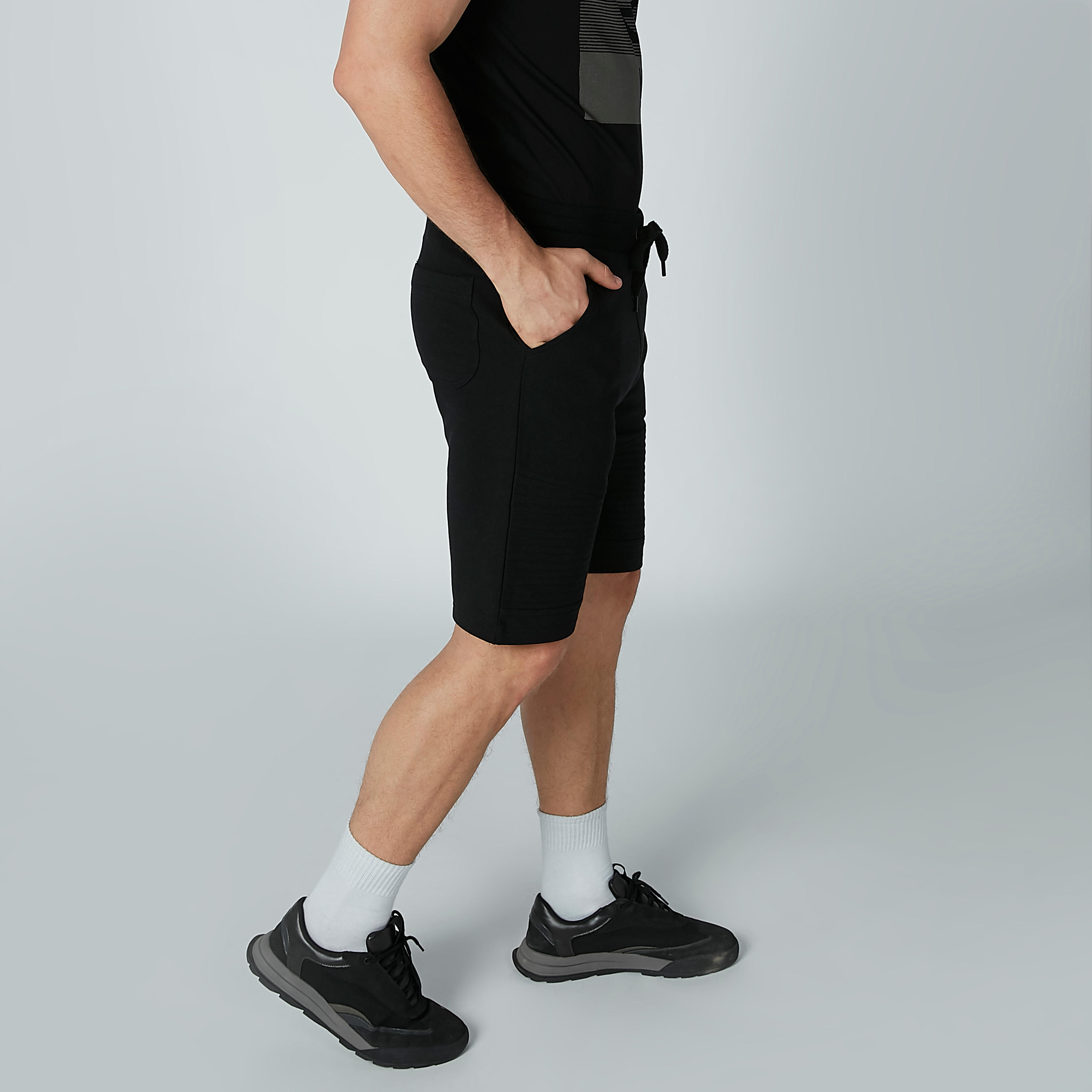 Solid Shorts with Pocket Detail and Drawstring-men-clothing-bottoms-shorts-image-1