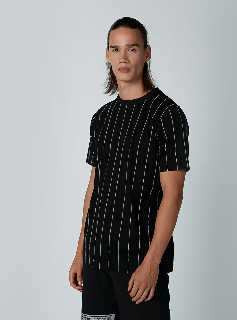 Striped T-shirt with Short Sleeves and Round Neck-men-clothing-tshirtsandpolos-tshirts-image-3