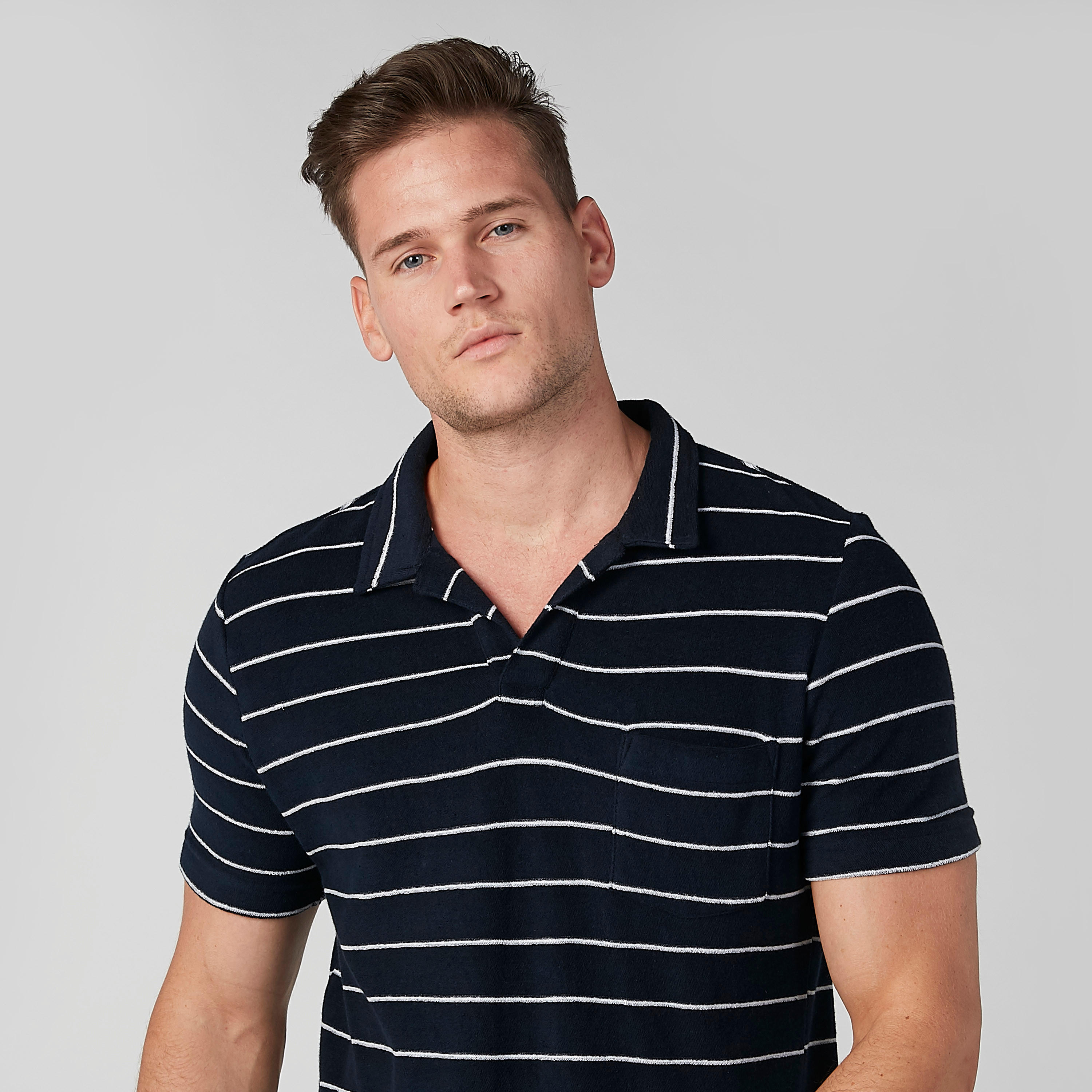 تيشيرت مقلّم بياقة بولو وأكمام قصيرة-men-clothing-tshirtsandpolos-tshirts-image-2