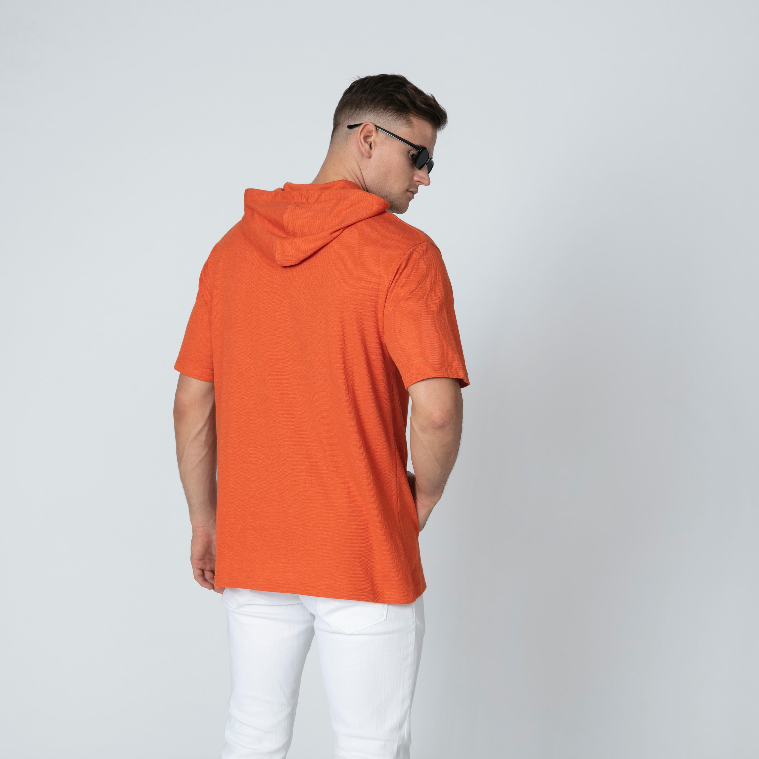 Printed T-shirt with Hood and Kangaroo Pockets-men-clothing-tshirtsandpolos-tshirts-image-2