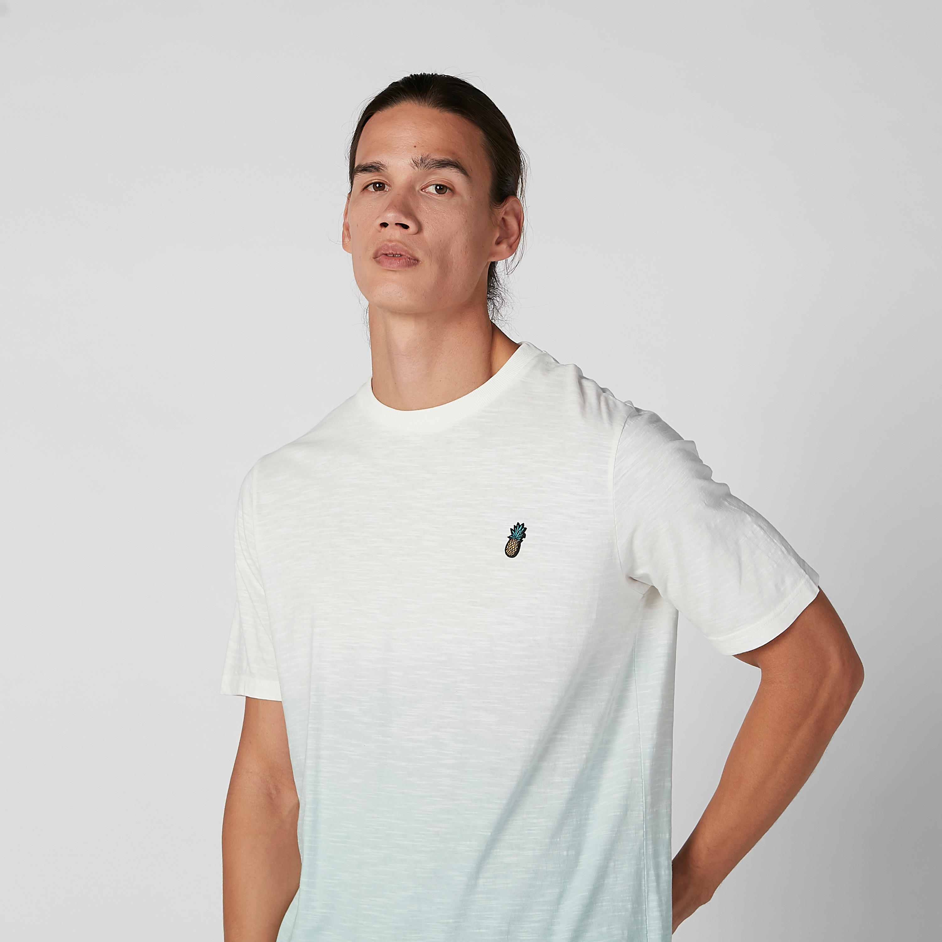 Textured T-shirt with Round Neck and Short Sleeves-men-clothing-tshirtsandpolos-tshirts-image-3