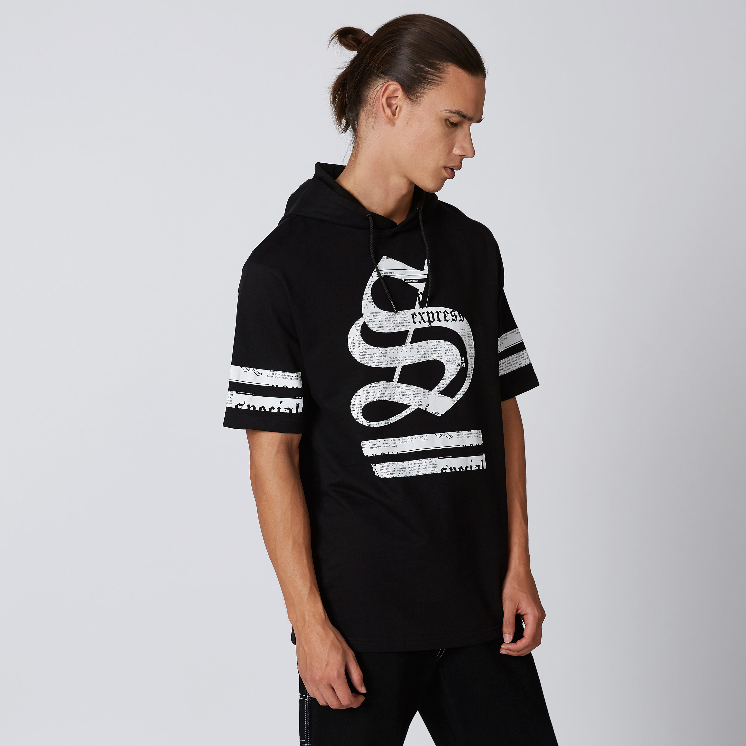 Printed T-shirt with Short Sleeves and Hood-men-clothing-tshirtsandpolos-tshirts-image-4