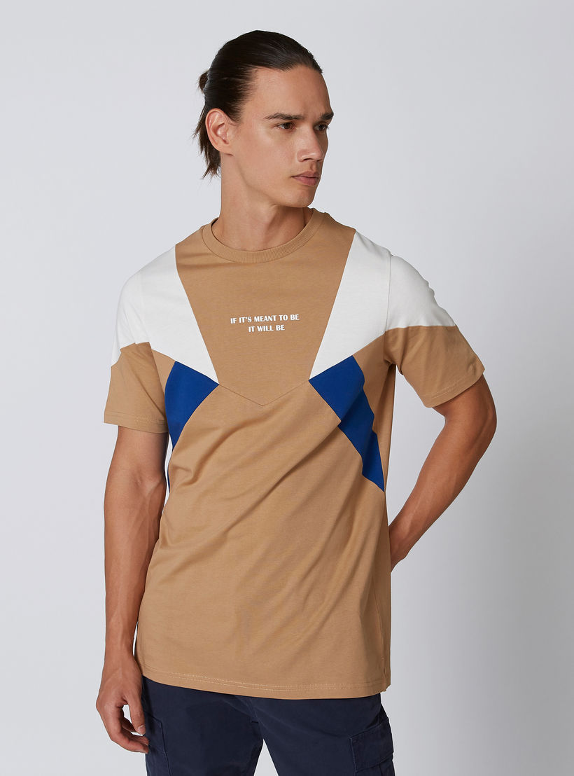 Printed T-shirt with Round Neck and Short Sleeves-men-clothing-tshirtsandpolos-tshirts-image-1