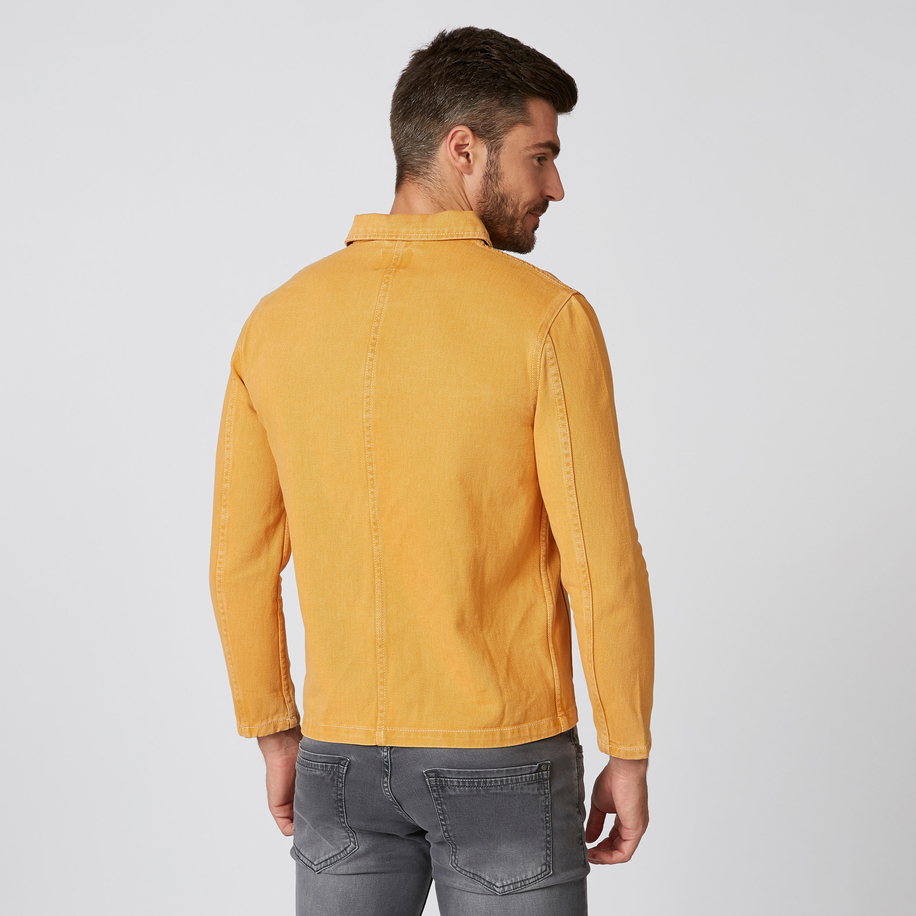 Plain Denim Jacket with Long Sleeves and Pocket Detail-men-clothing-jacketsandblazers-jackets-image-3