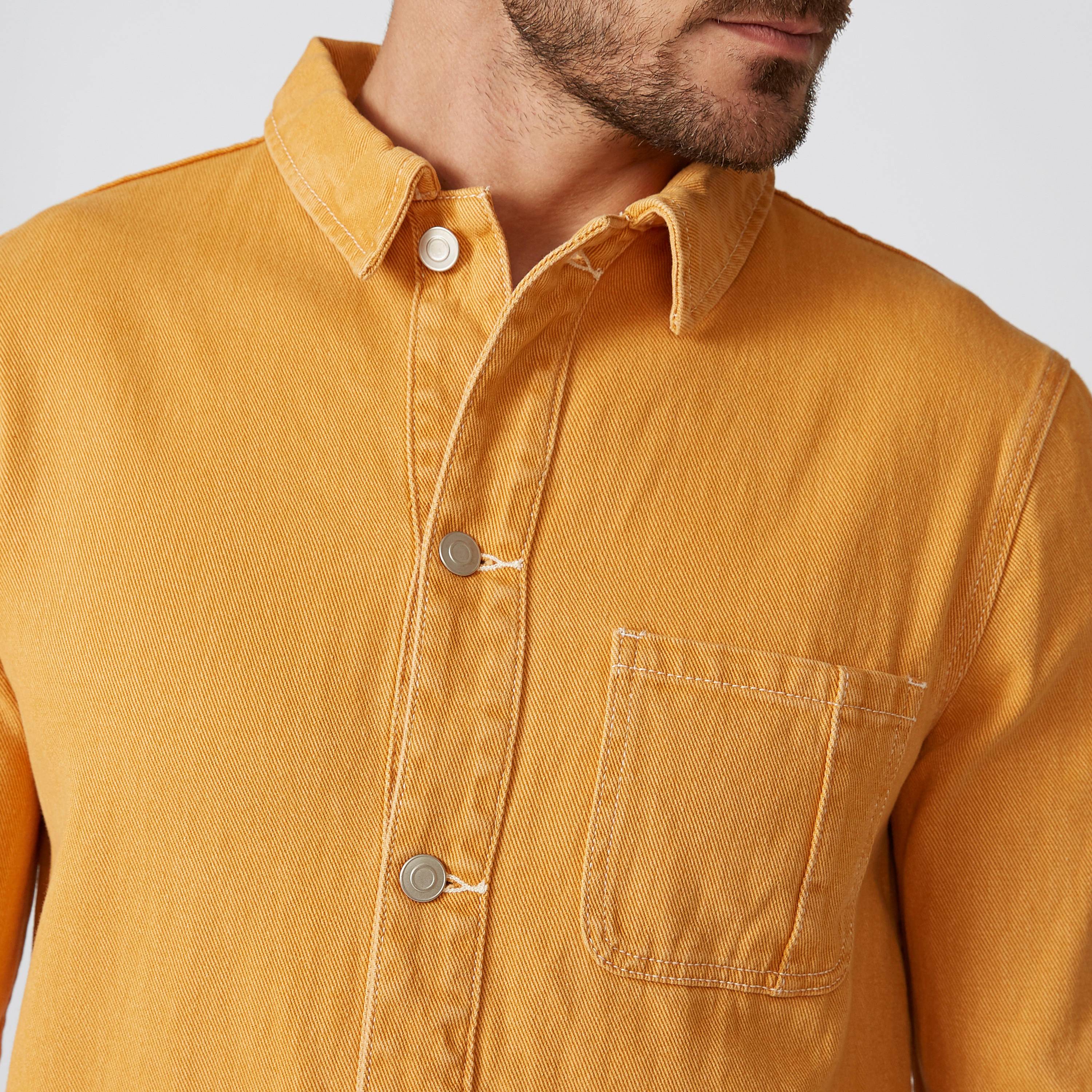 Plain Denim Jacket with Long Sleeves and Pocket Detail-men-clothing-jacketsandblazers-jackets-image-5