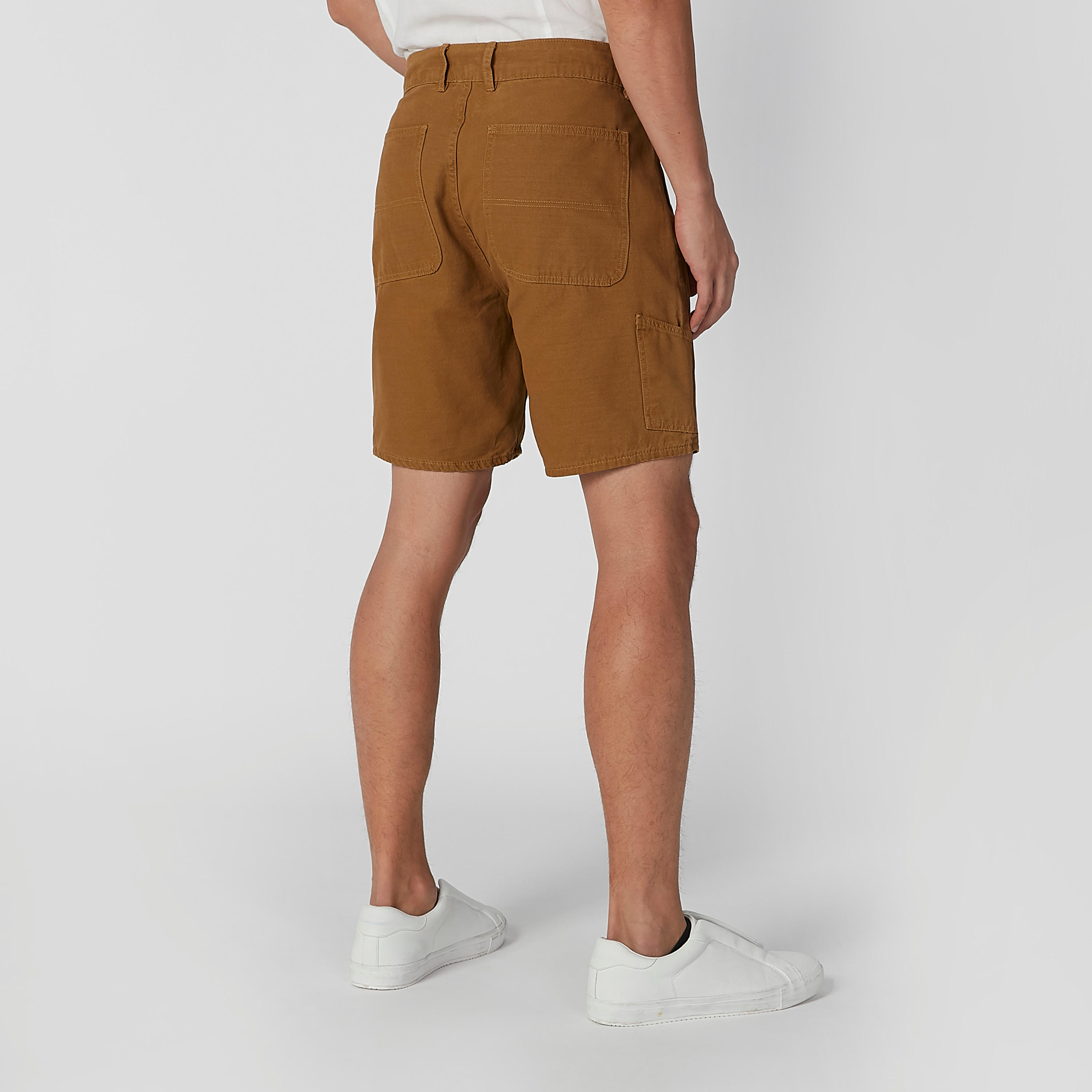 شورت سليم سادة بجيوب وحلقات للحزام-men-clothing-bottoms-shorts-image-4