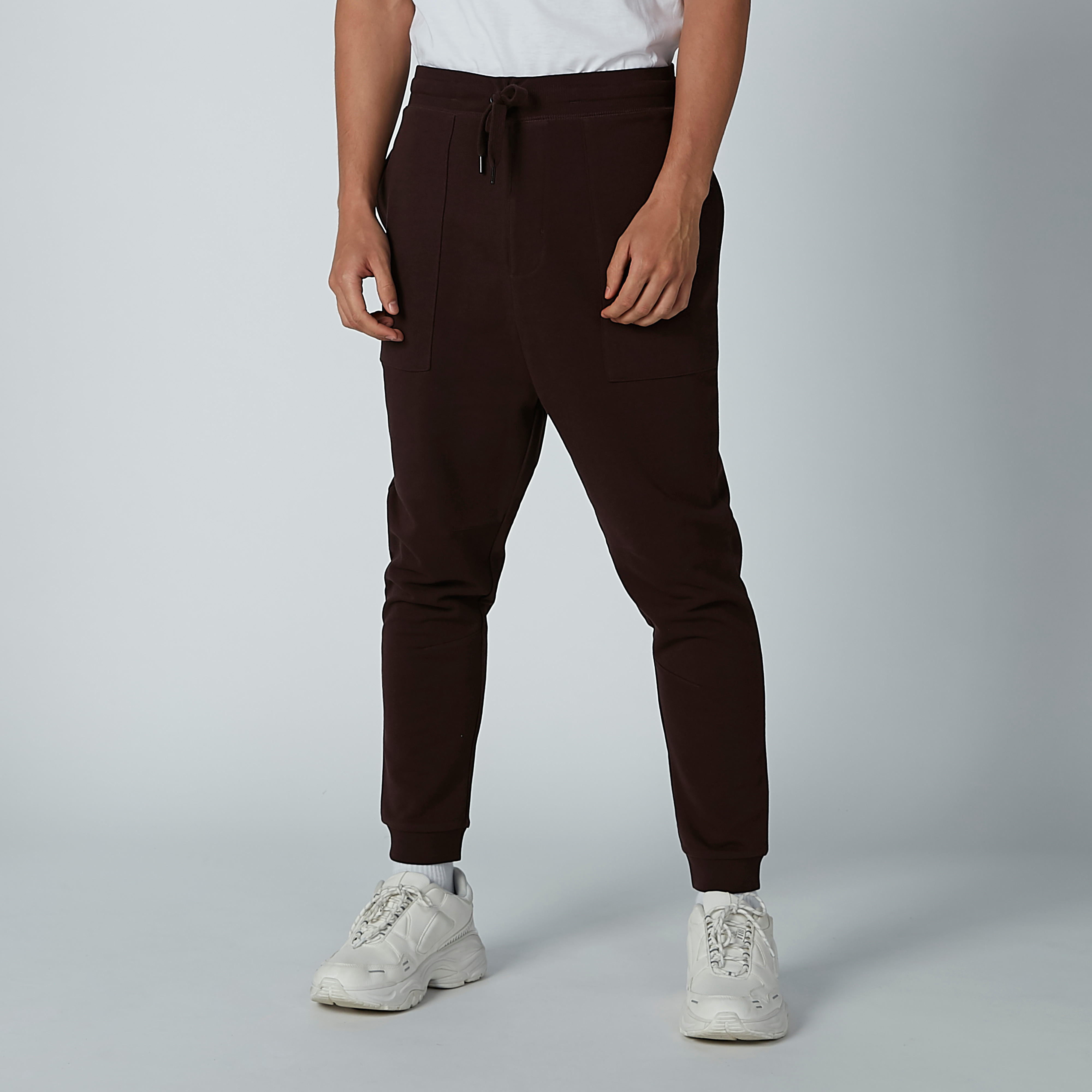 Solid Jog Pants with Pocket Detail and Drawstring Closure-men-clothing-bottoms-joggers-image-2
