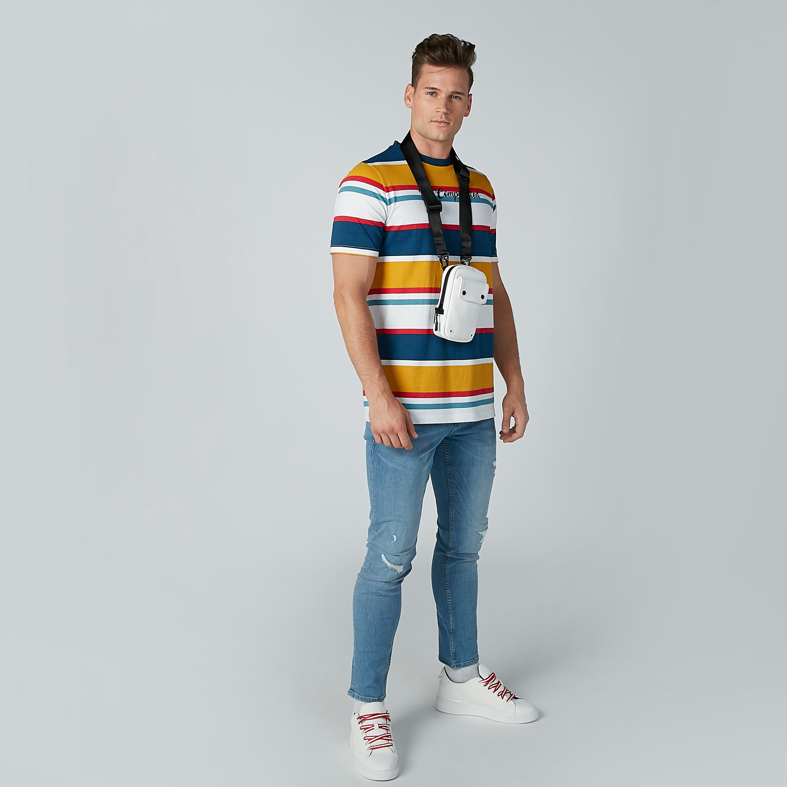 تيشيرت مستدام بقصّة سليم مقلم وياقة مستديرة -men-clothing-tshirtsandpolos-tshirts-image-3