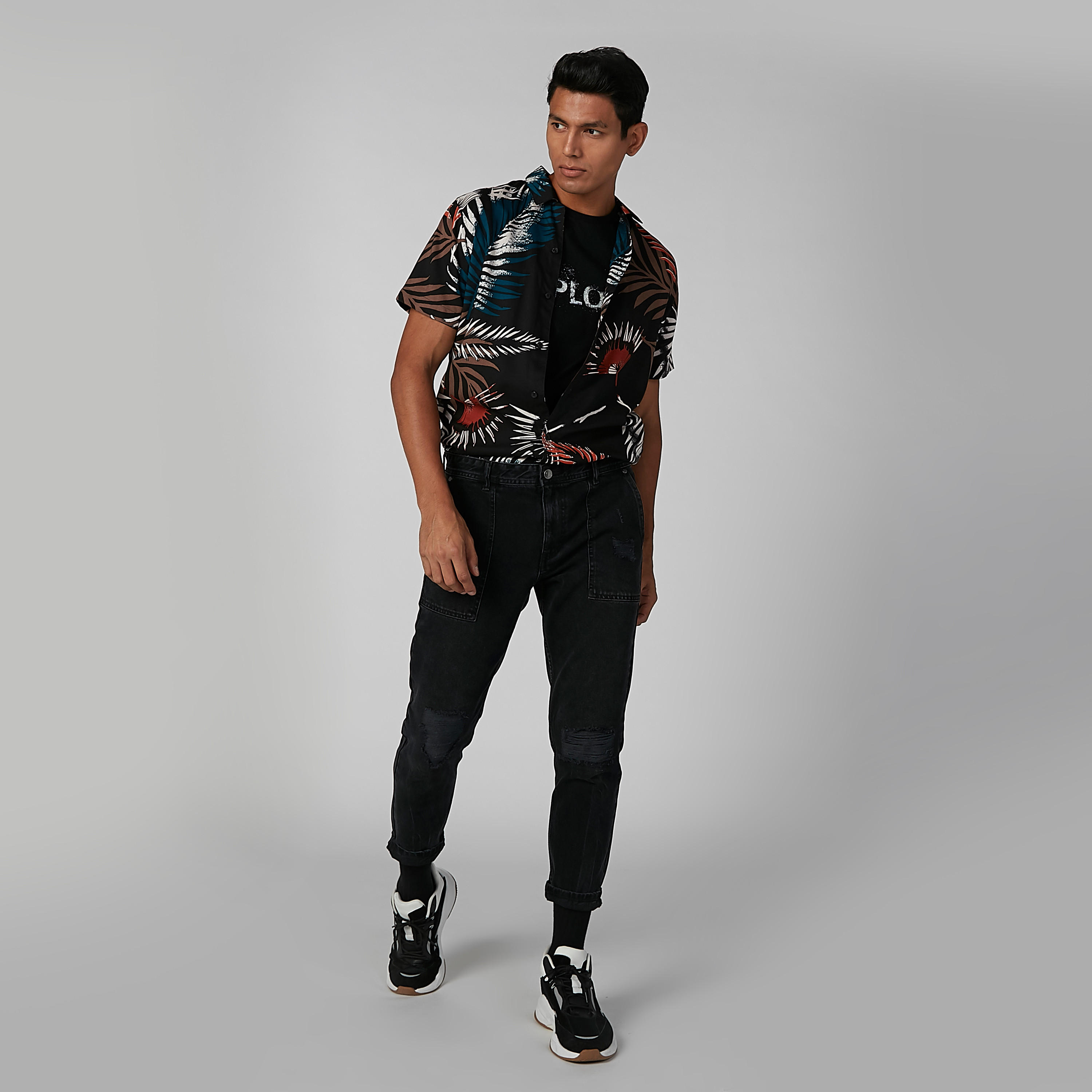 Sustainable Printed T-shirt in Slim-Fit with Crew Neck-men-clothing-tshirtsandpolos-tshirts-image-2