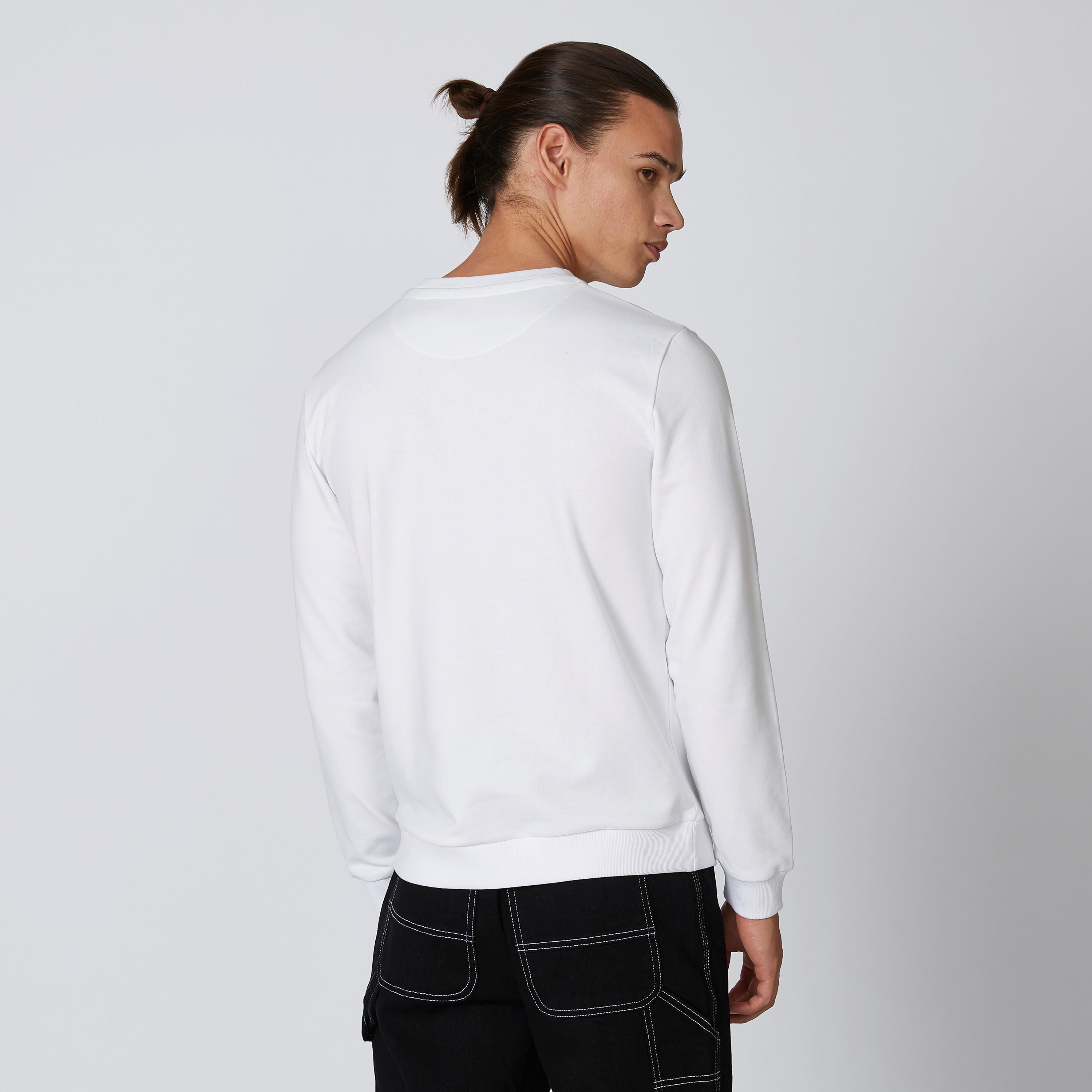 Printed Sweatshirt with Round Neck and Long Sleeves-men-winterwear-hoodiesandsweatshirts-image-2