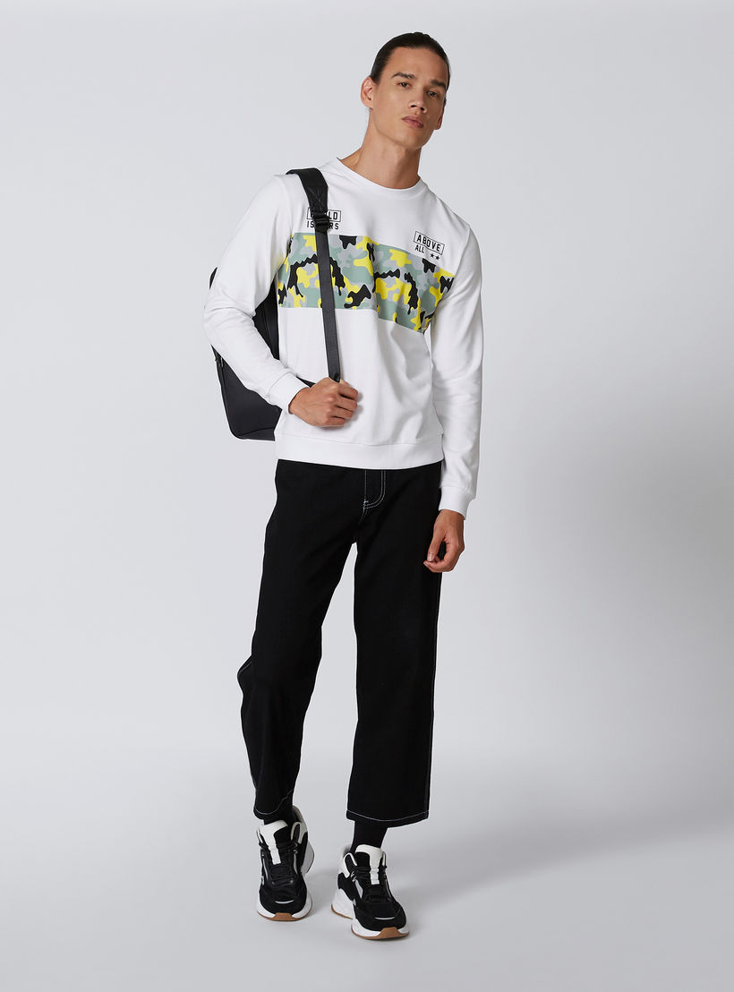 Printed Sweatshirt with Round Neck and Long Sleeves-men-winterwear-hoodiesandsweatshirts-image-5