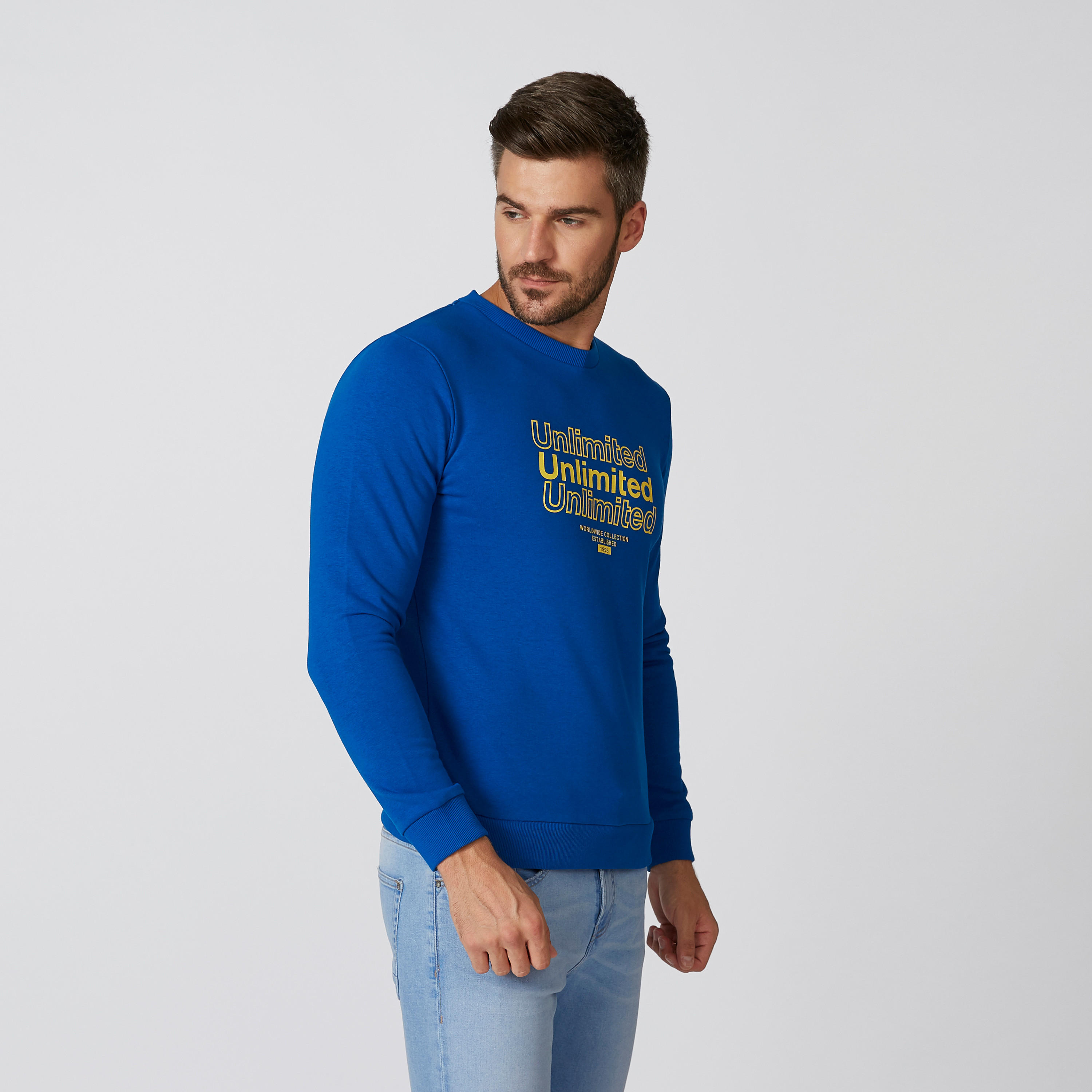 Printed Sweater with Crew Neck and Long Sleeves-men-clothing-sweatersandpullovers-image-1