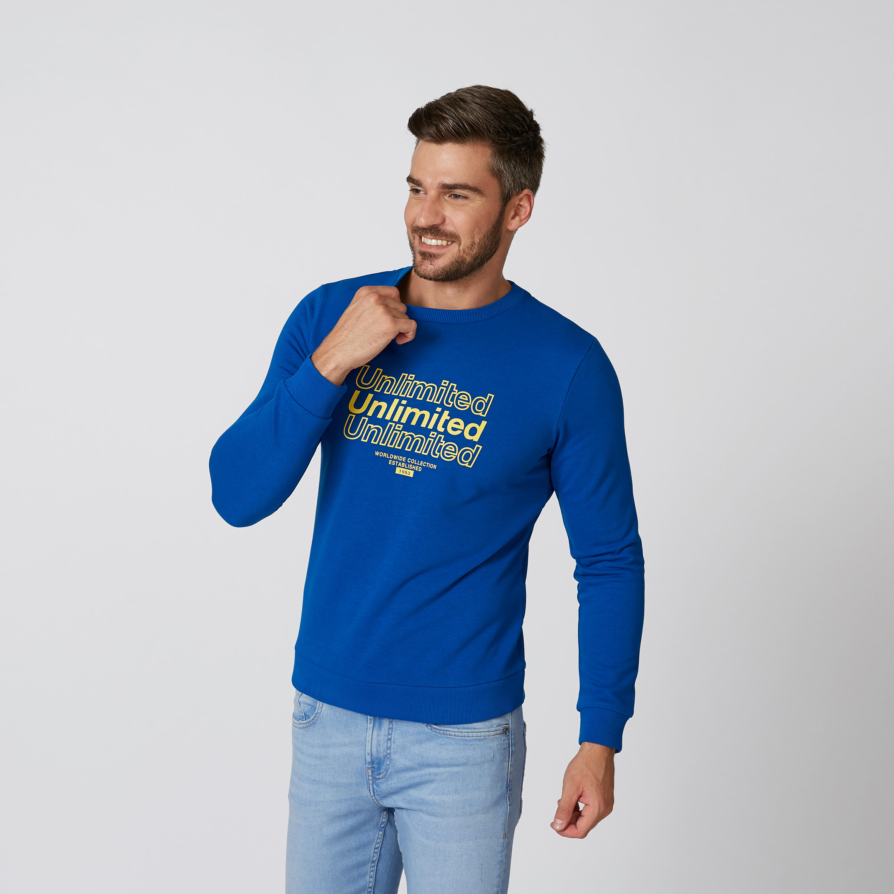 Printed Sweater with Crew Neck and Long Sleeves-men-clothing-sweatersandpullovers-image-4