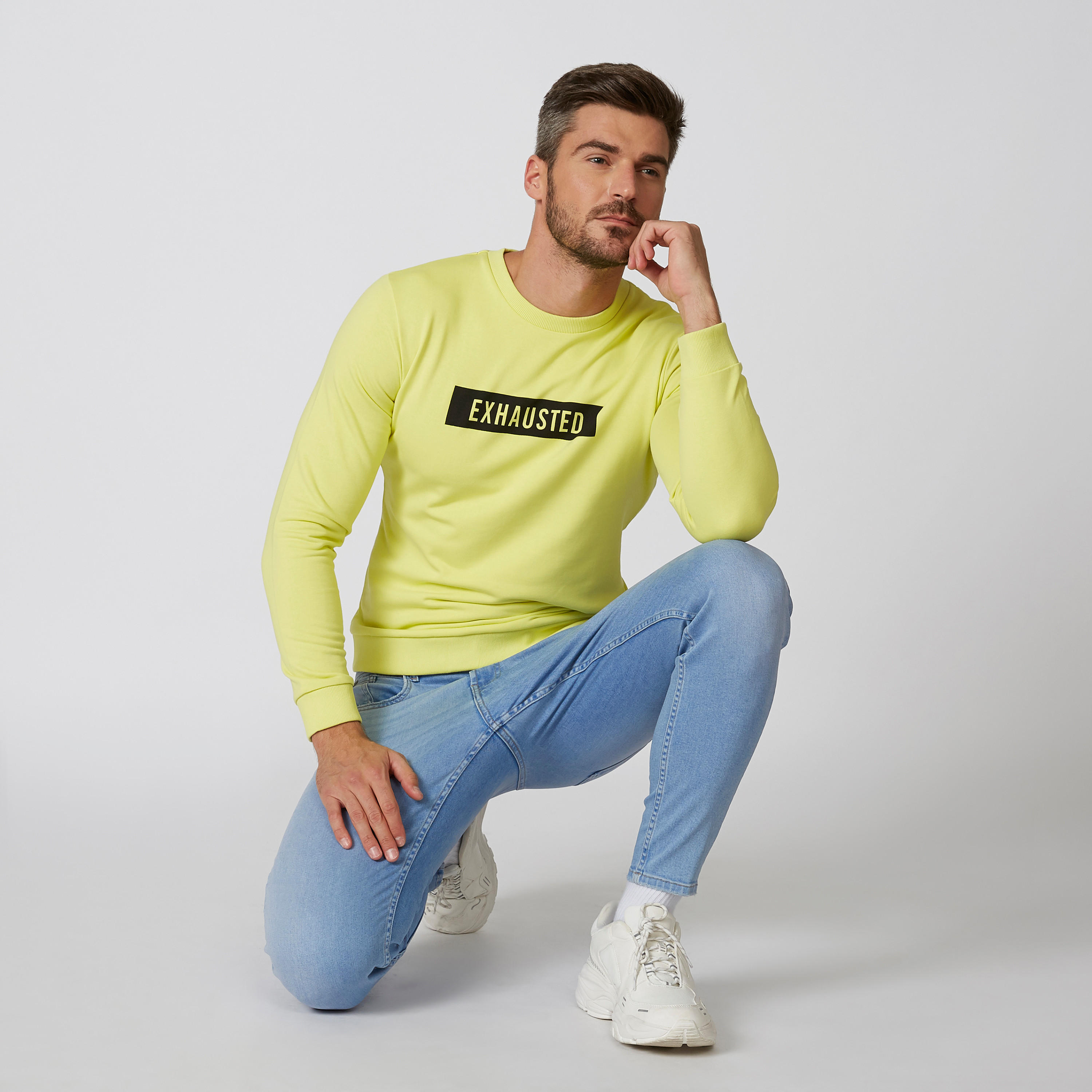 Printed Sweater with Crew Neck and Long Sleeves-men-clothing-sweatersandpullovers-image-1