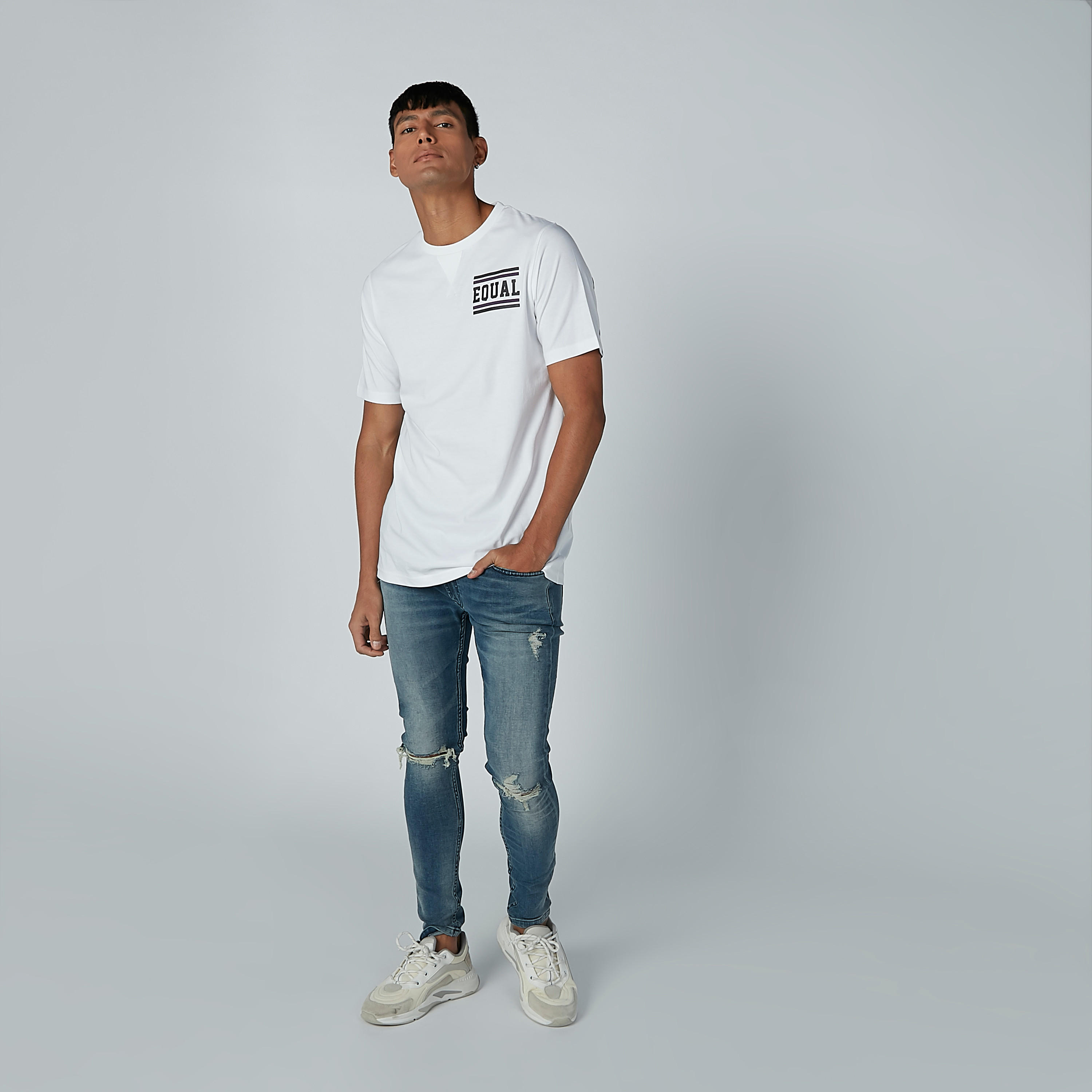 Sustainable Text Print Round Neck T-shirt with Short Sleeves-men-clothing-tshirtsandpolos-tshirts-image-4