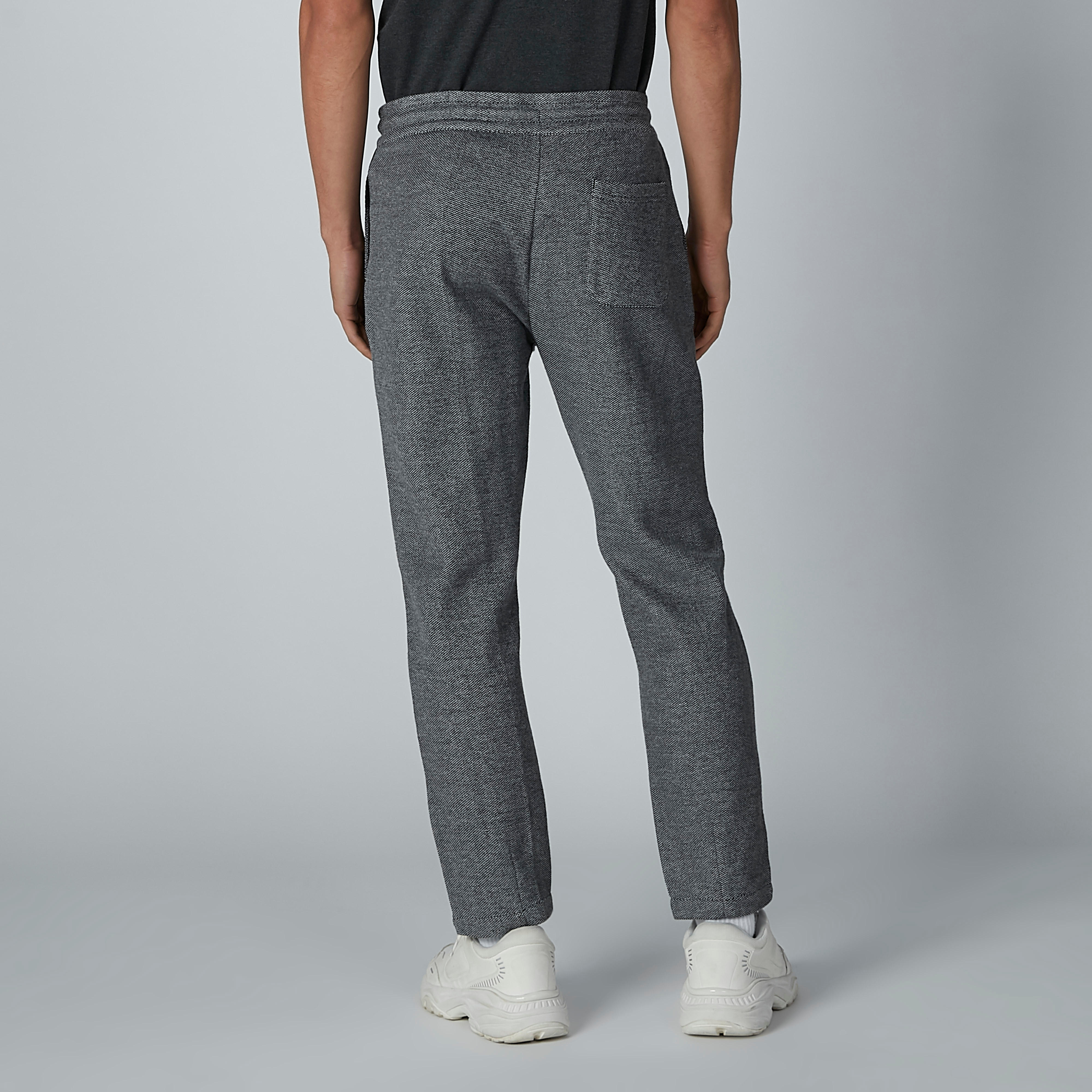 بنطال بارز الملمس بخصر متوسط الارتفاع وجيوب ورباط-men-clothing-bottoms-trousersandchinos-trousers-image-3