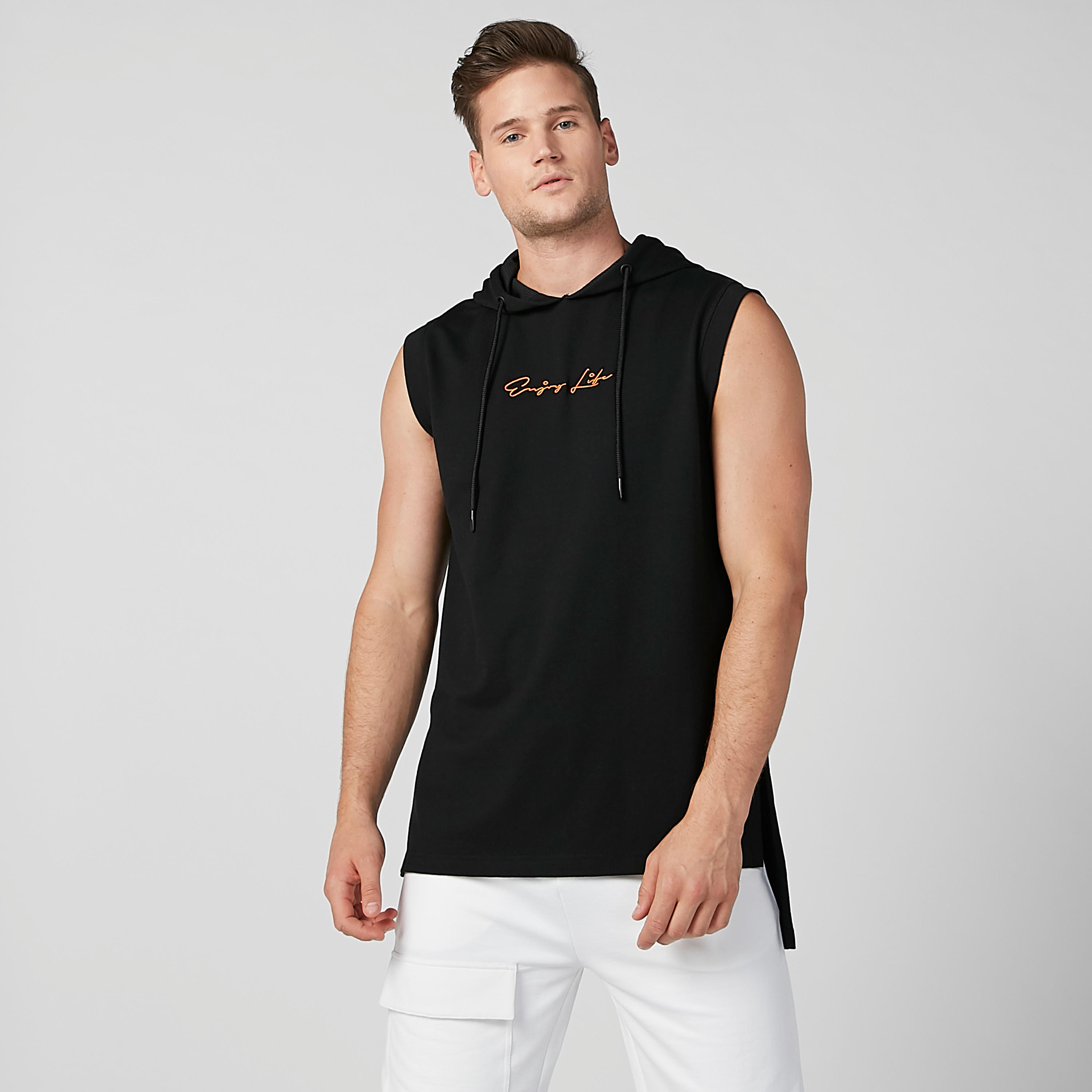 Printed Sleeveless T-shirt with Hood-men-clothing-tshirtsandpolos-tshirts-image-6