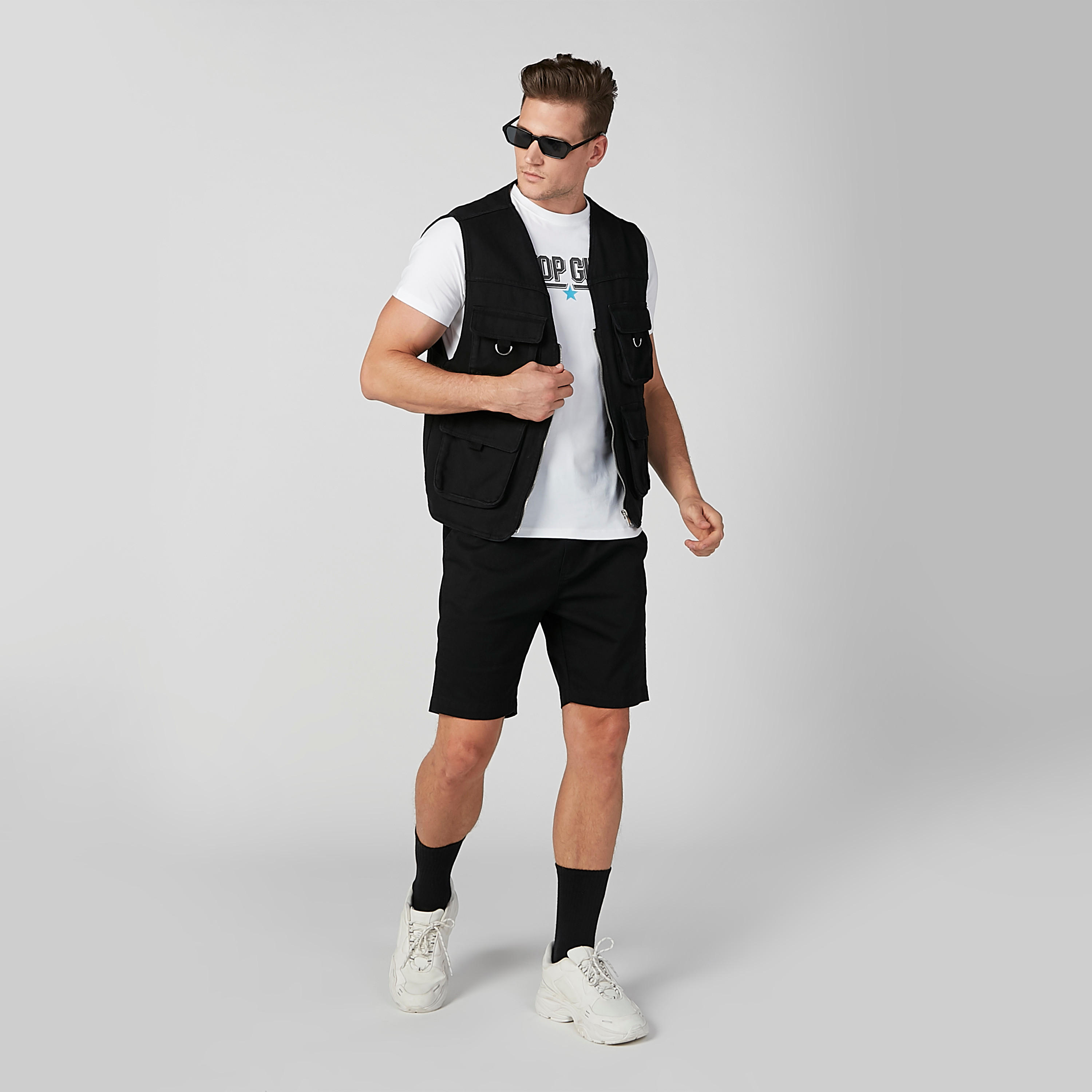 Plain Sleeveless Jacket with Pocket Detail-men-clothing-jacketsandblazers-jackets-image-3