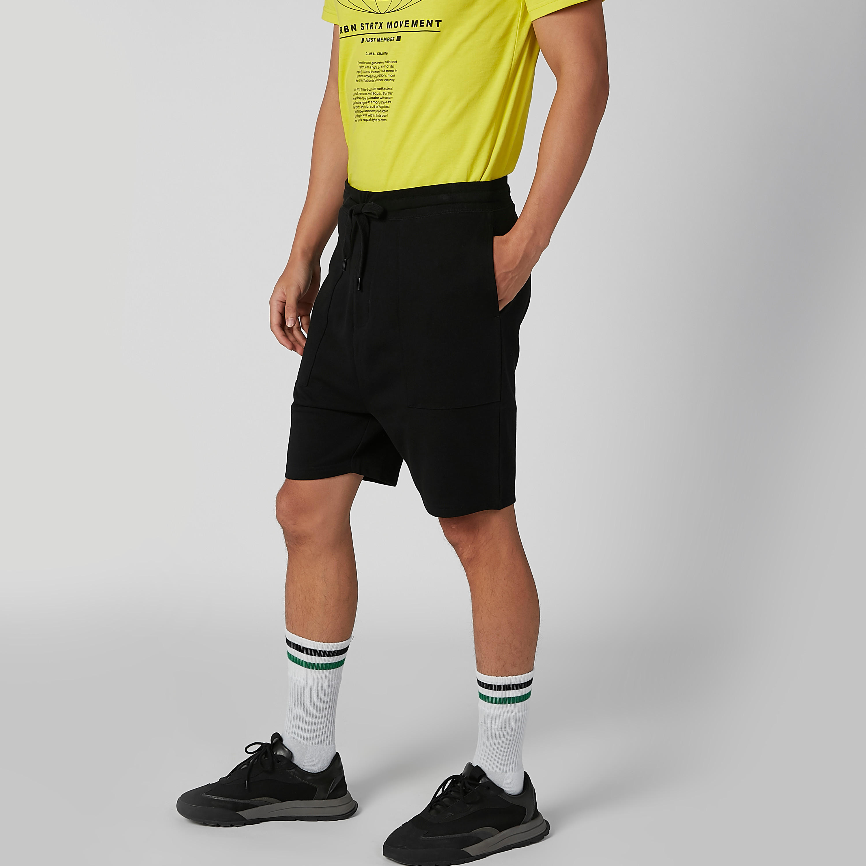 Plain Shorts with Pocket Detail and Drawstring-men-clothing-bottoms-shorts-image-1