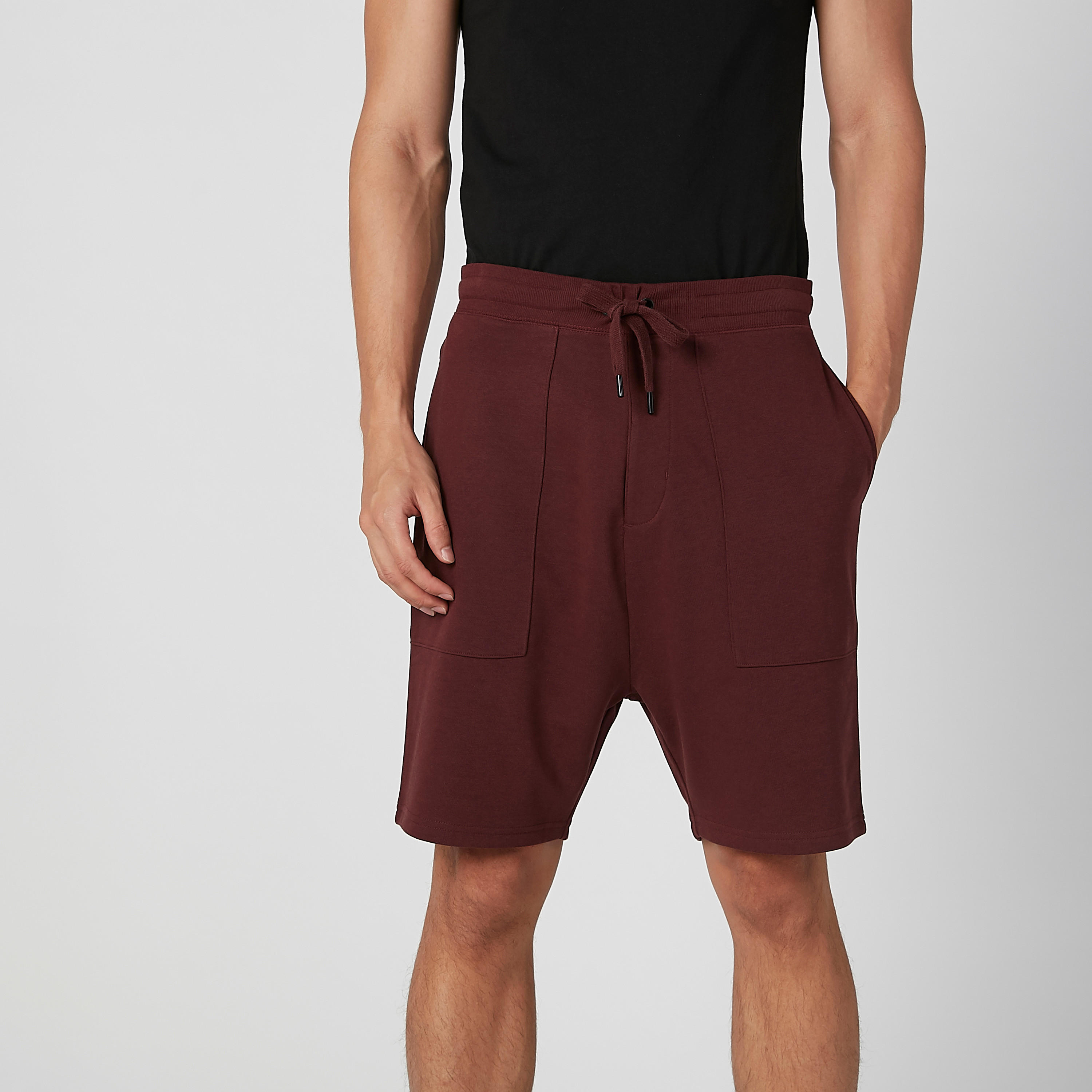 Plain Shorts with Pocket Detail and Drawstring-men-clothing-bottoms-shorts-image-1