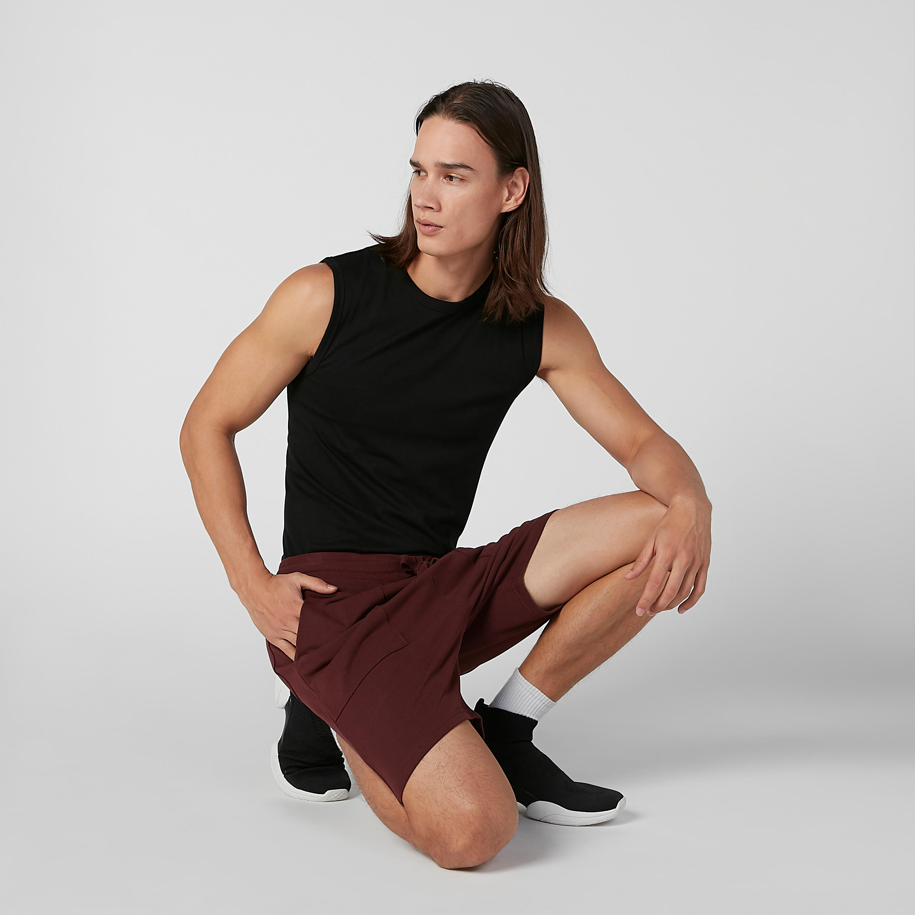Plain Shorts with Pocket Detail and Drawstring-men-clothing-bottoms-shorts-image-2