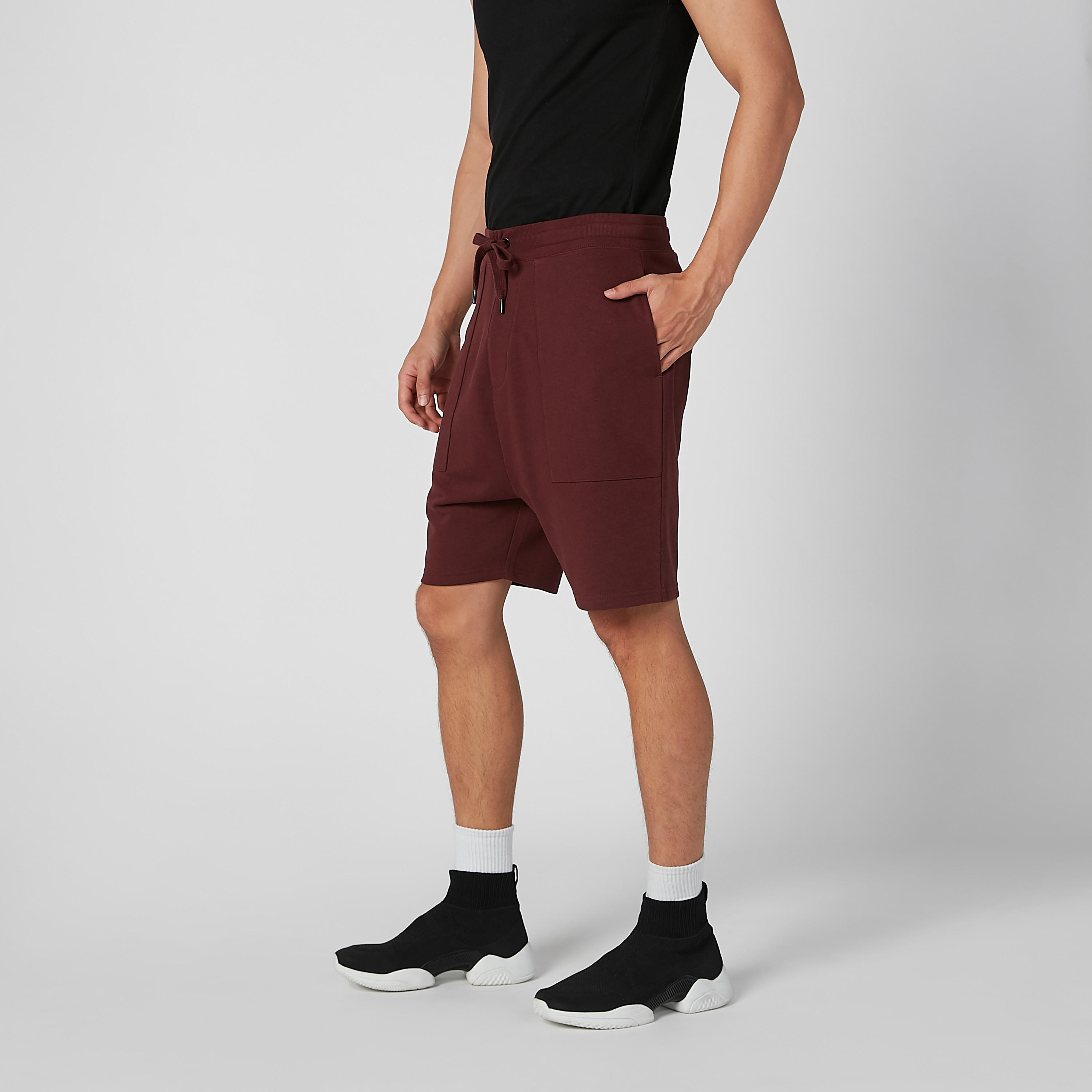 Plain Shorts with Pocket Detail and Drawstring-men-clothing-bottoms-shorts-image-4
