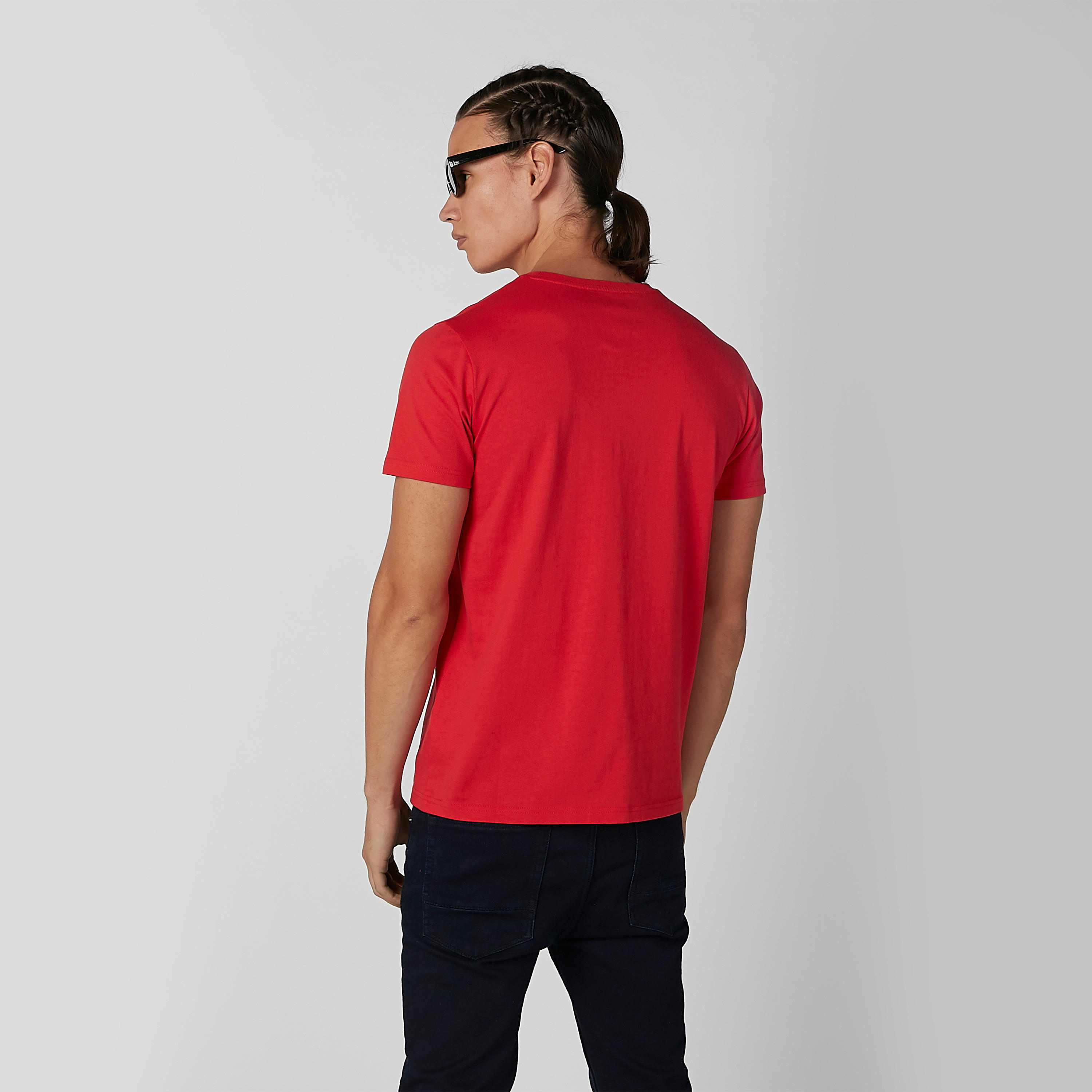 Printed T-shirt with Round Neck and Short Sleeves-men-clothing-tshirtsandpolos-tshirts-image-3