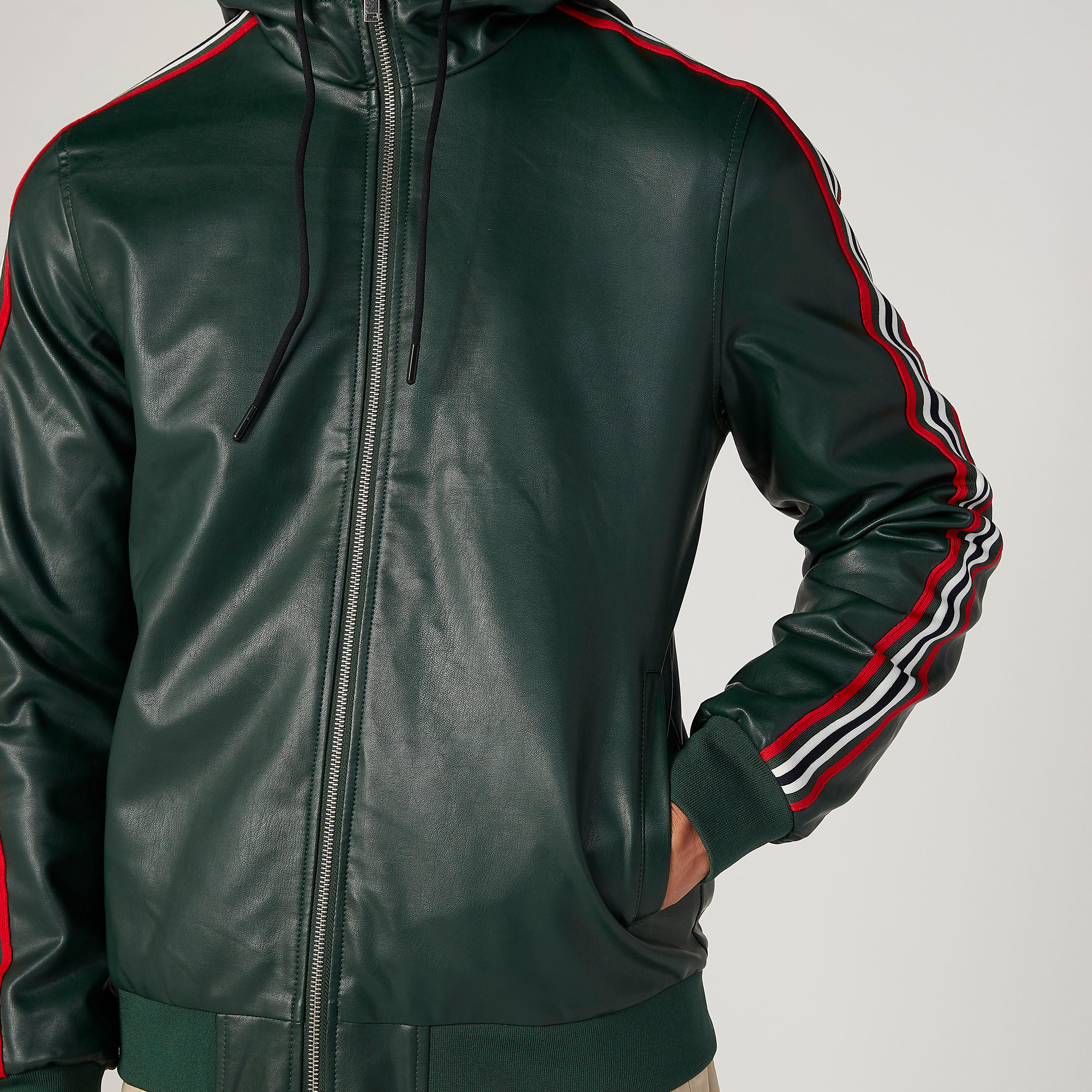جاكيت سادة بأكمام طويلة وتفاصيل مخططة وقبعة-men-clothing-jacketsandblazers-jackets-image-3