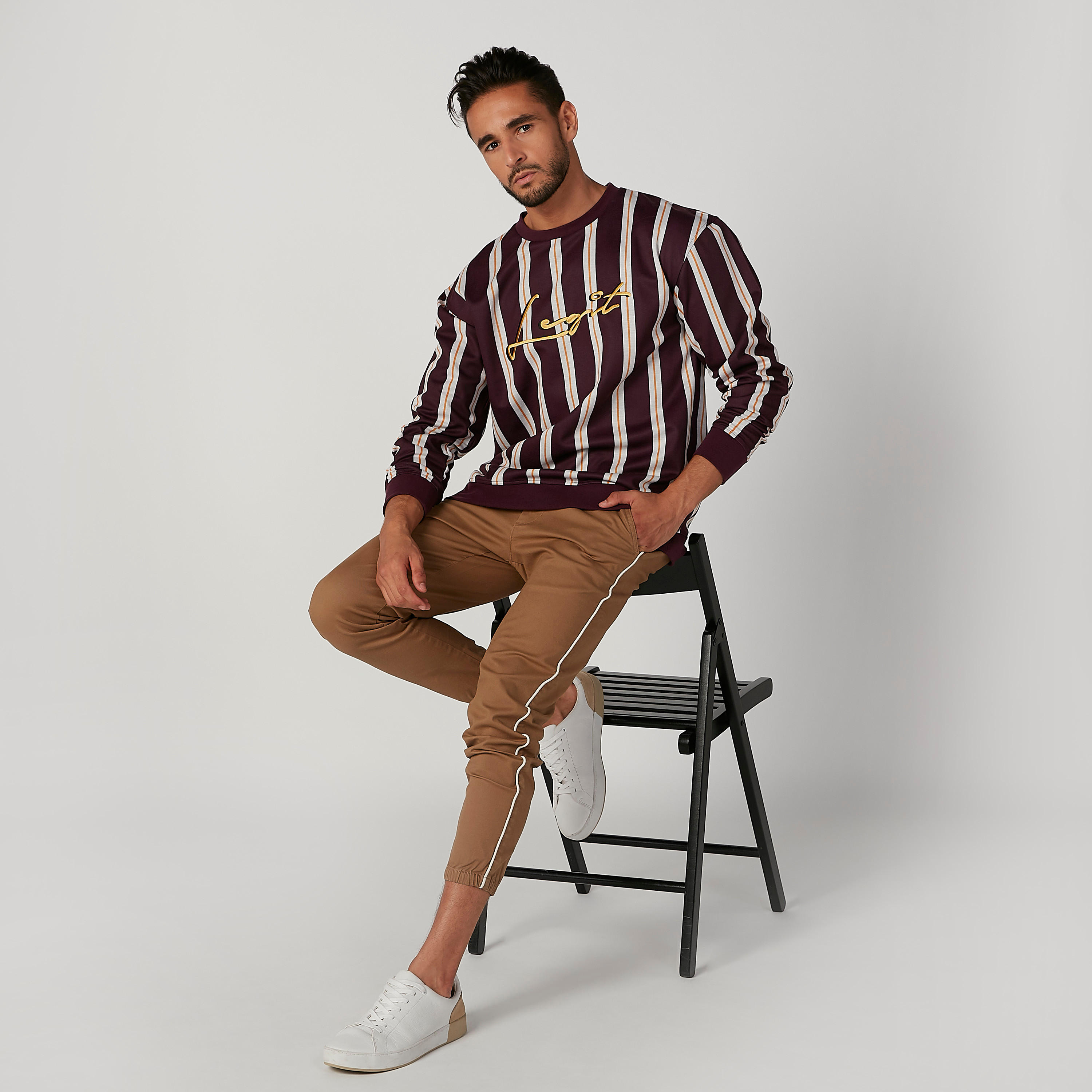 Striped Sweater with Crew Neck and Long Sleeves-men-winterwear-hoodiesandsweatshirts-image-3