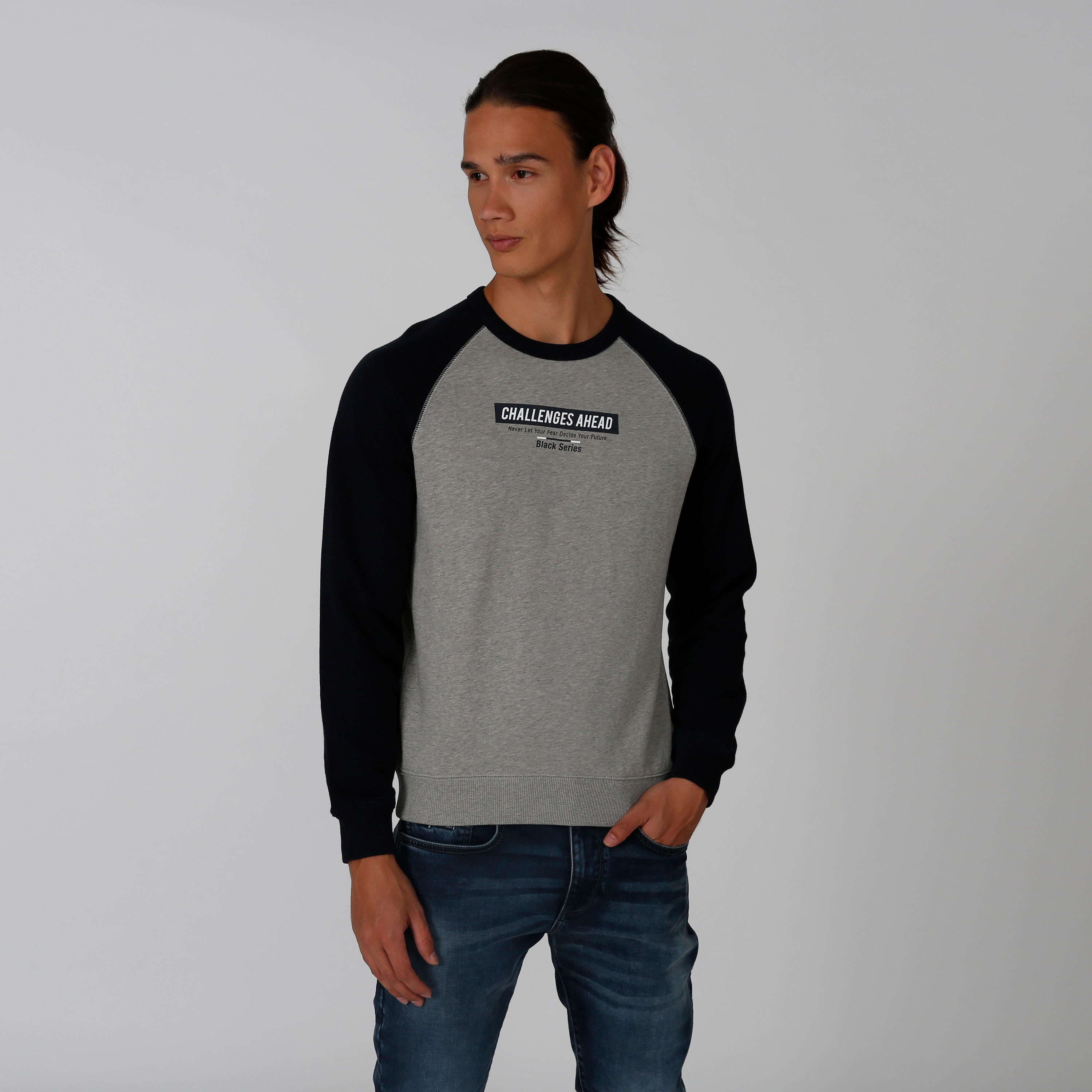 Printed Sweatshirt with Crew Neck and Raglan Sleeves-men-winterwear-hoodiesandsweatshirts-image-1