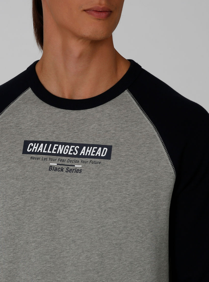 Printed Sweatshirt with Crew Neck and Raglan Sleeves-men-winterwear-hoodiesandsweatshirts-image-4