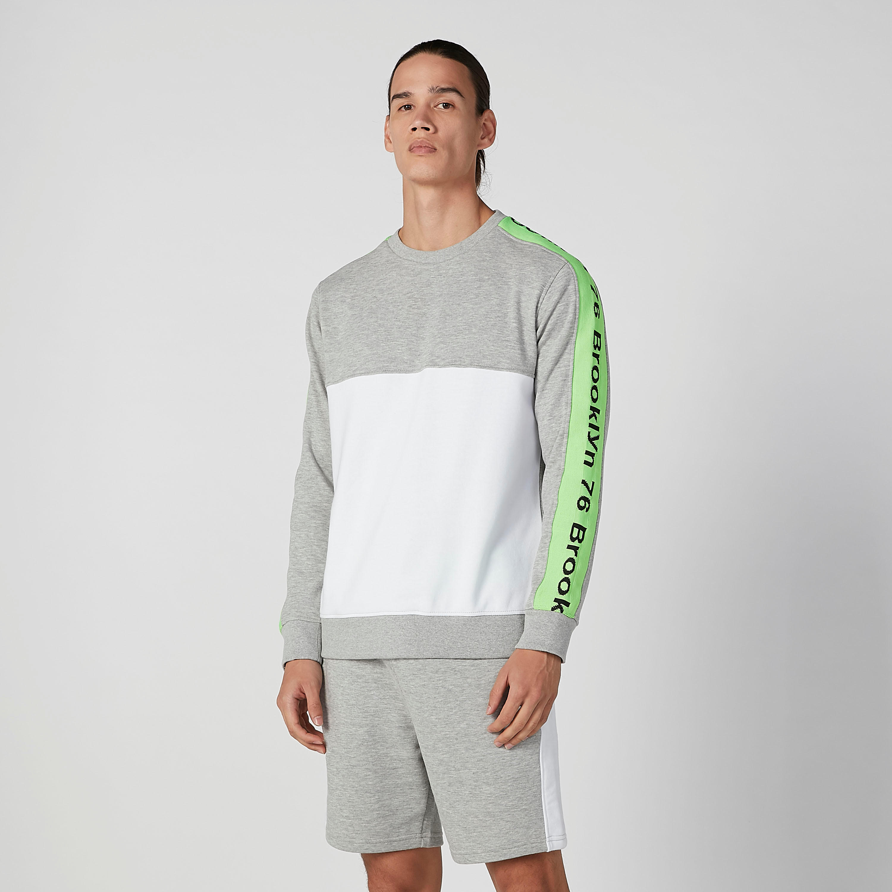 Printed Sweatshirt with Round Neck and Long Sleeves-men-winterwear-hoodiesandsweatshirts-image-1